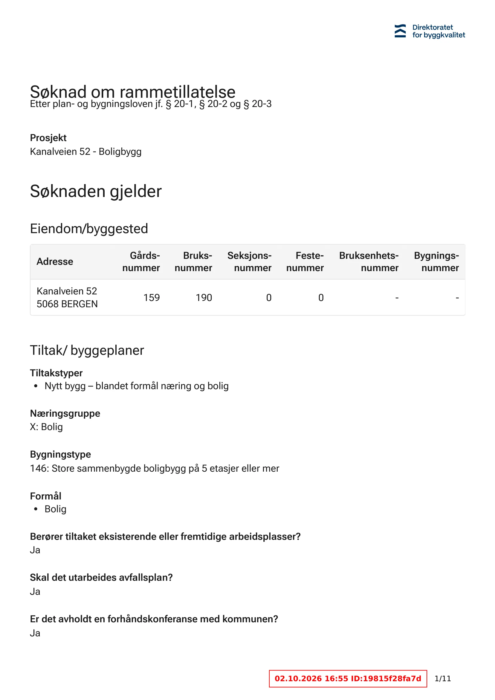Søknad om rammetillatelse