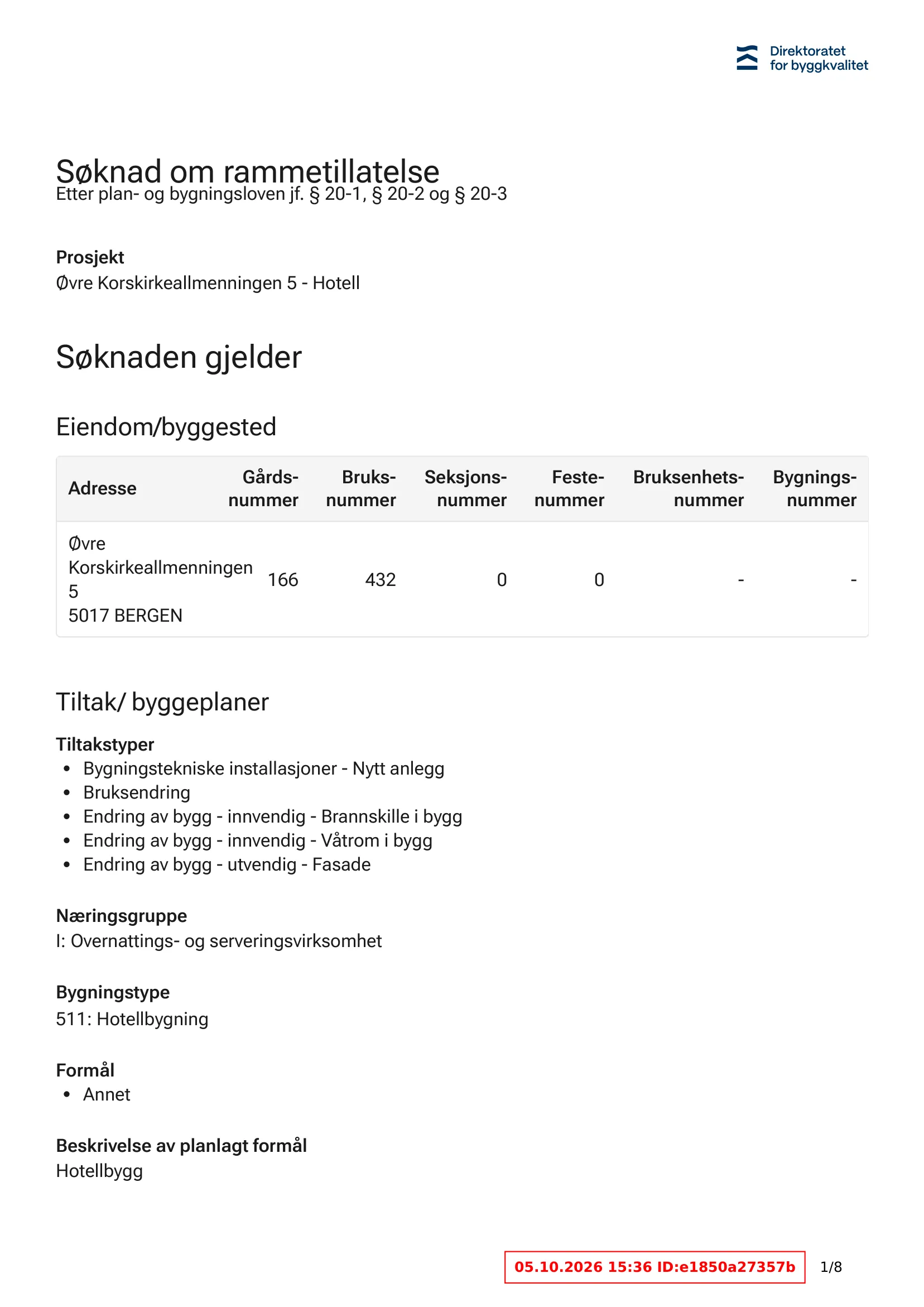Søknad om rammetillatelse