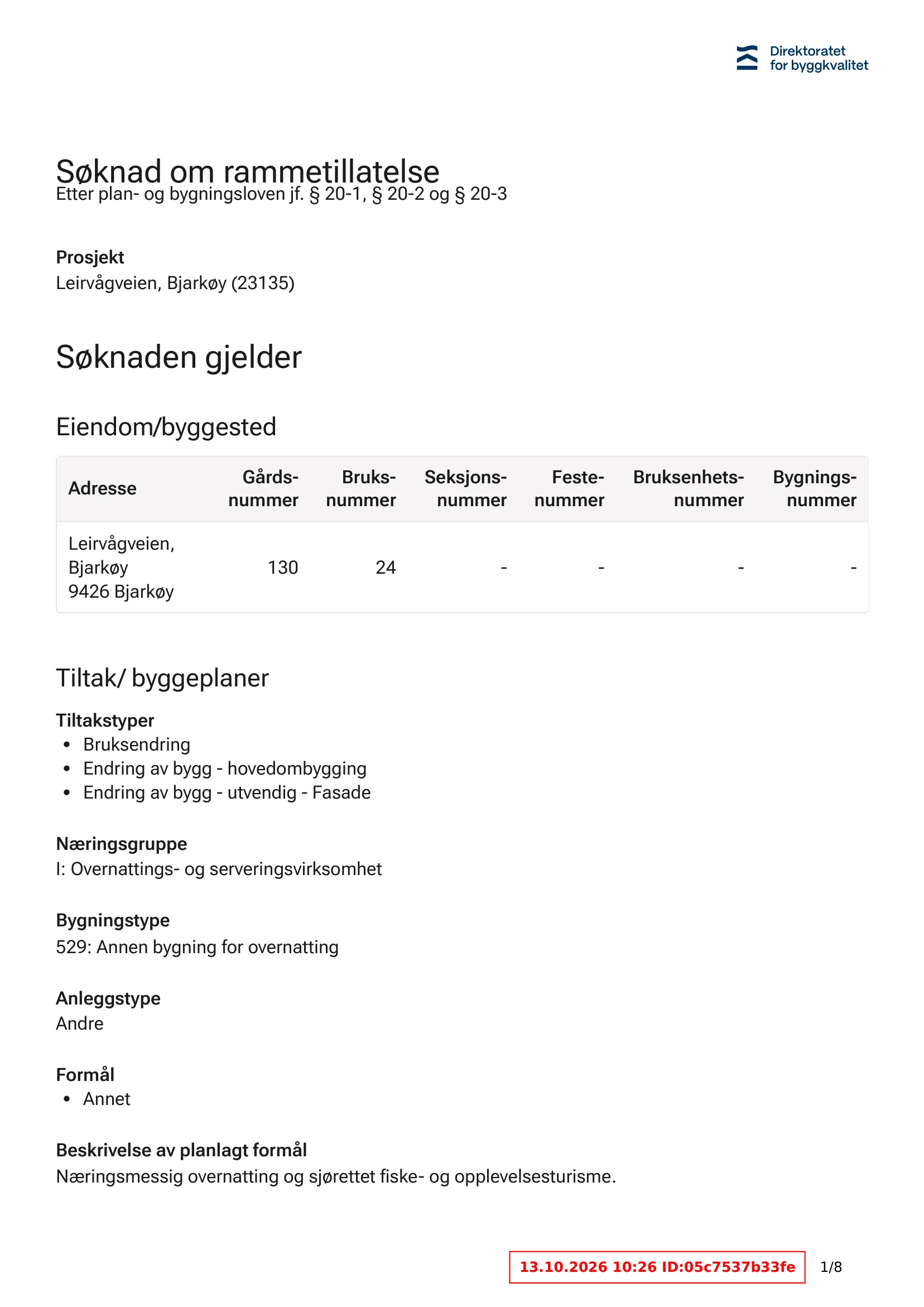 Søknad om rammetillatelse