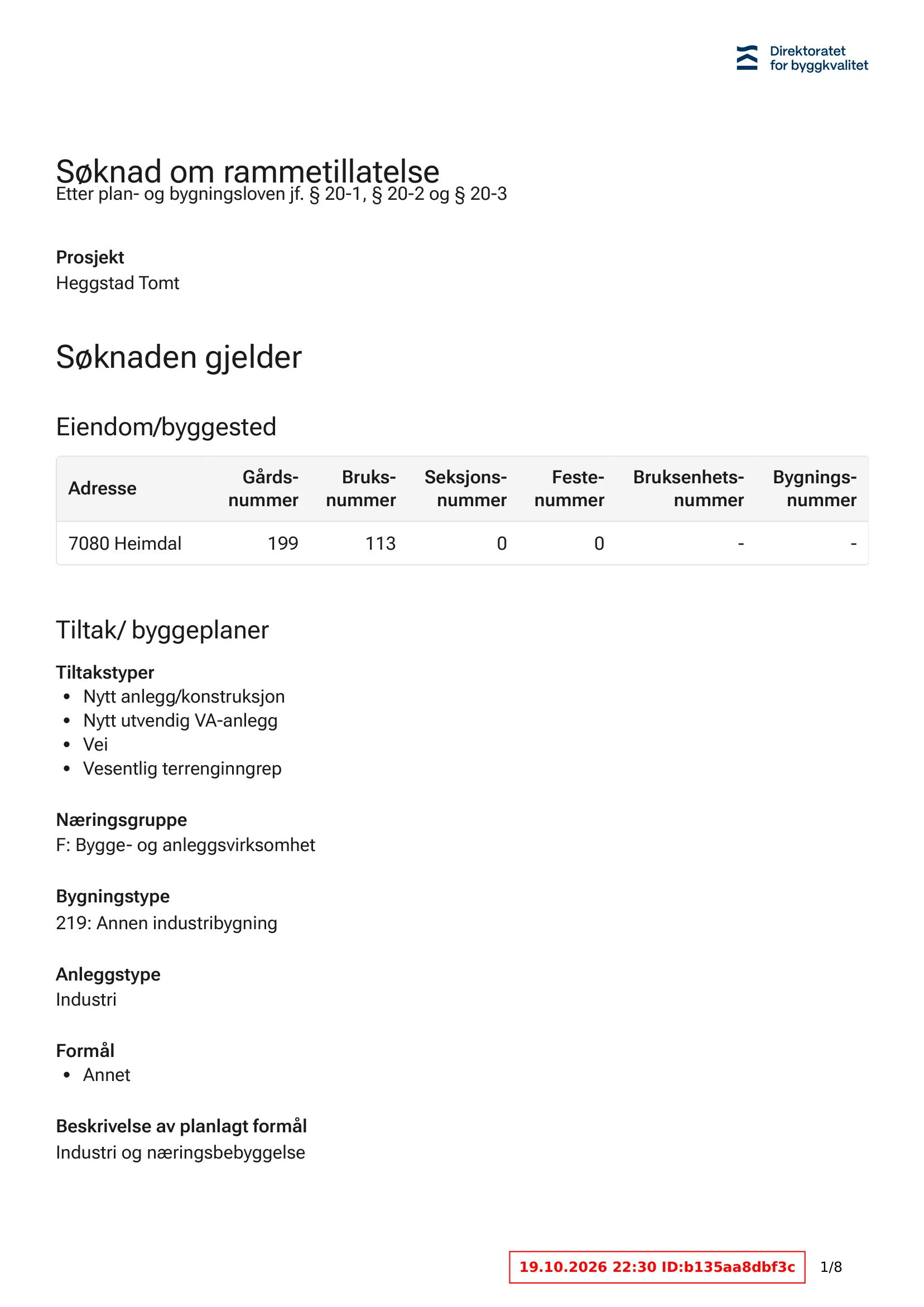 Søknad om rammetillatelse