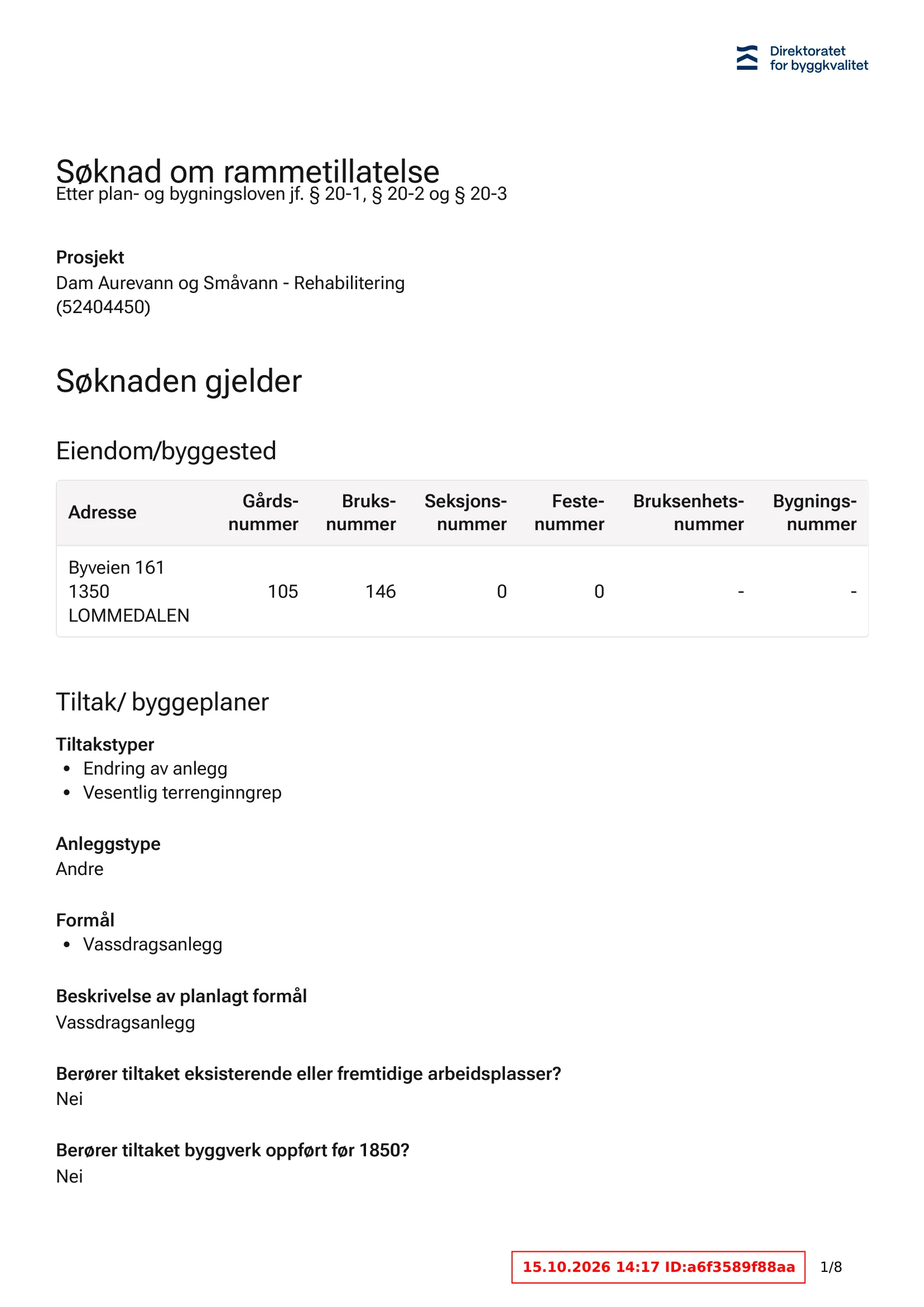 Søknad om rammetillatelse