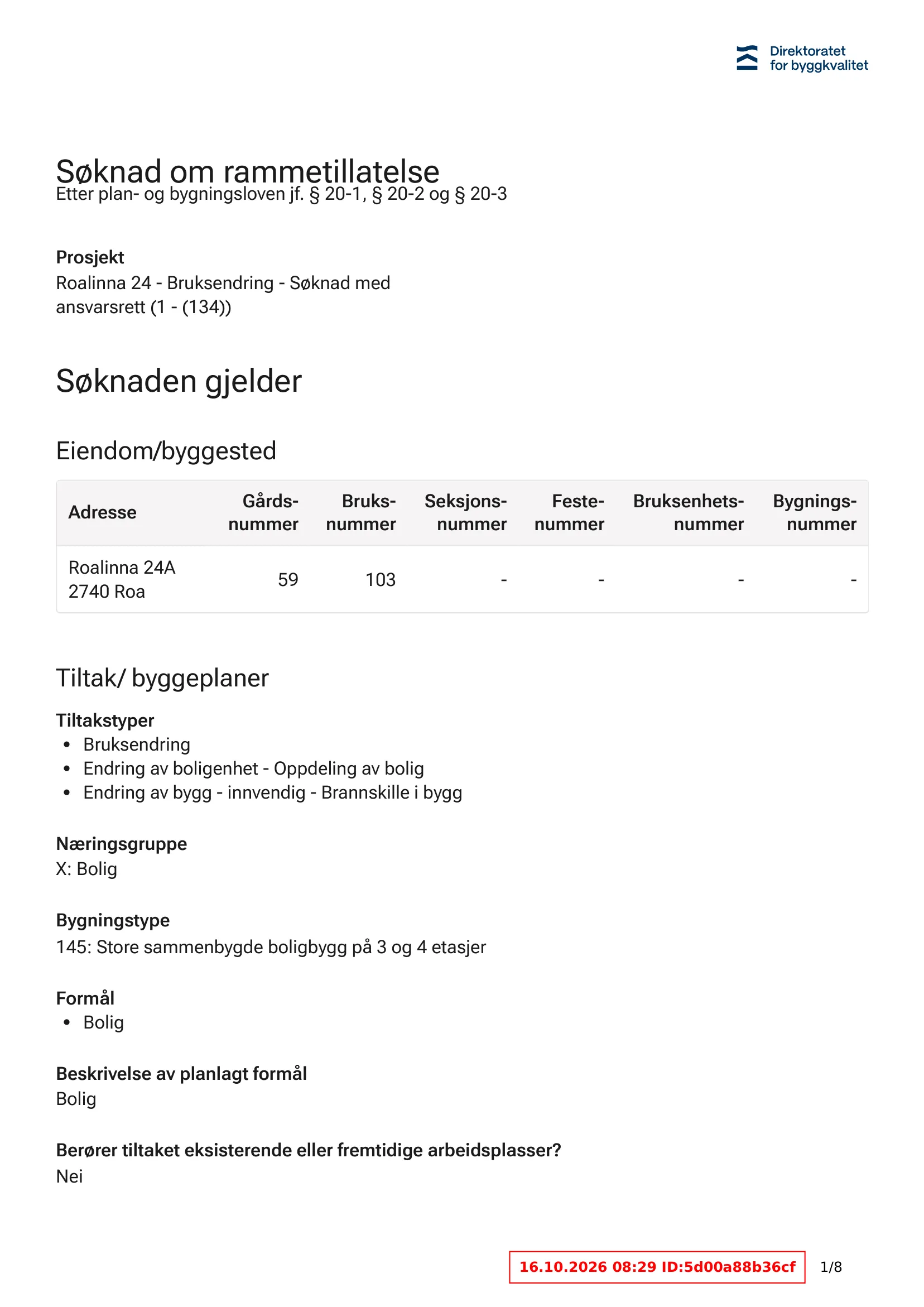 Søknad om rammetillatelse