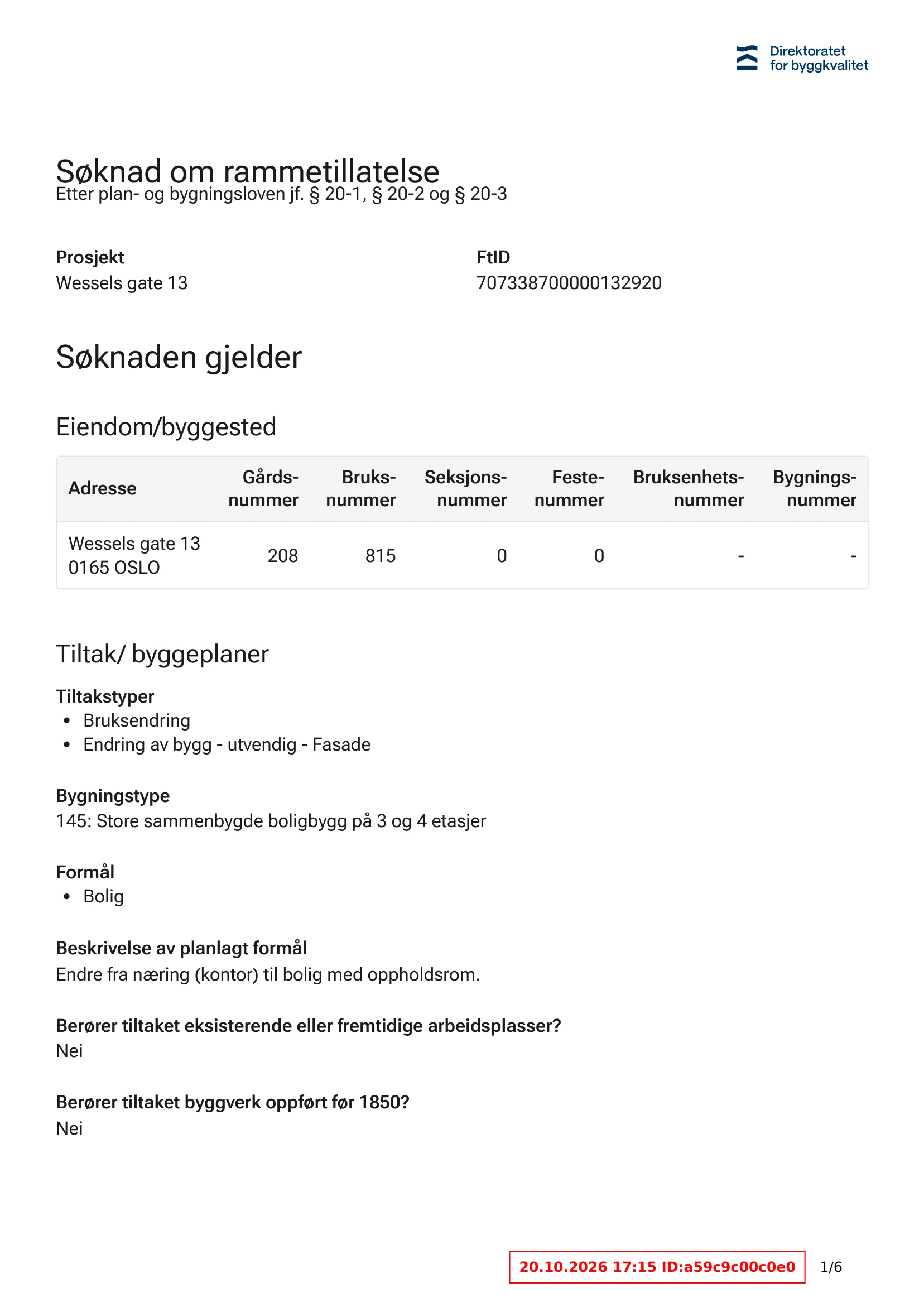 Søknad om rammetillatelse