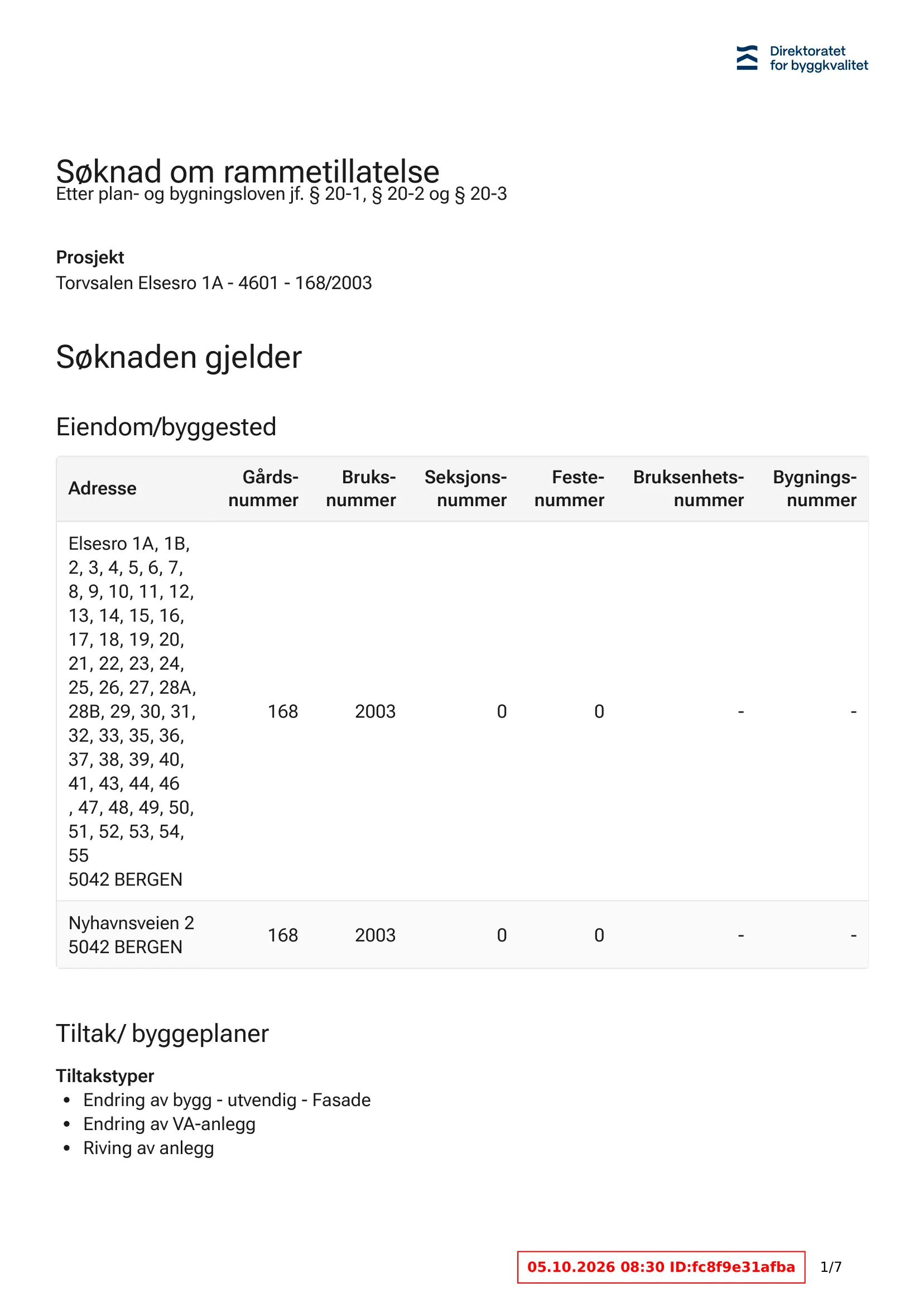 Søknad om rammetillatelse