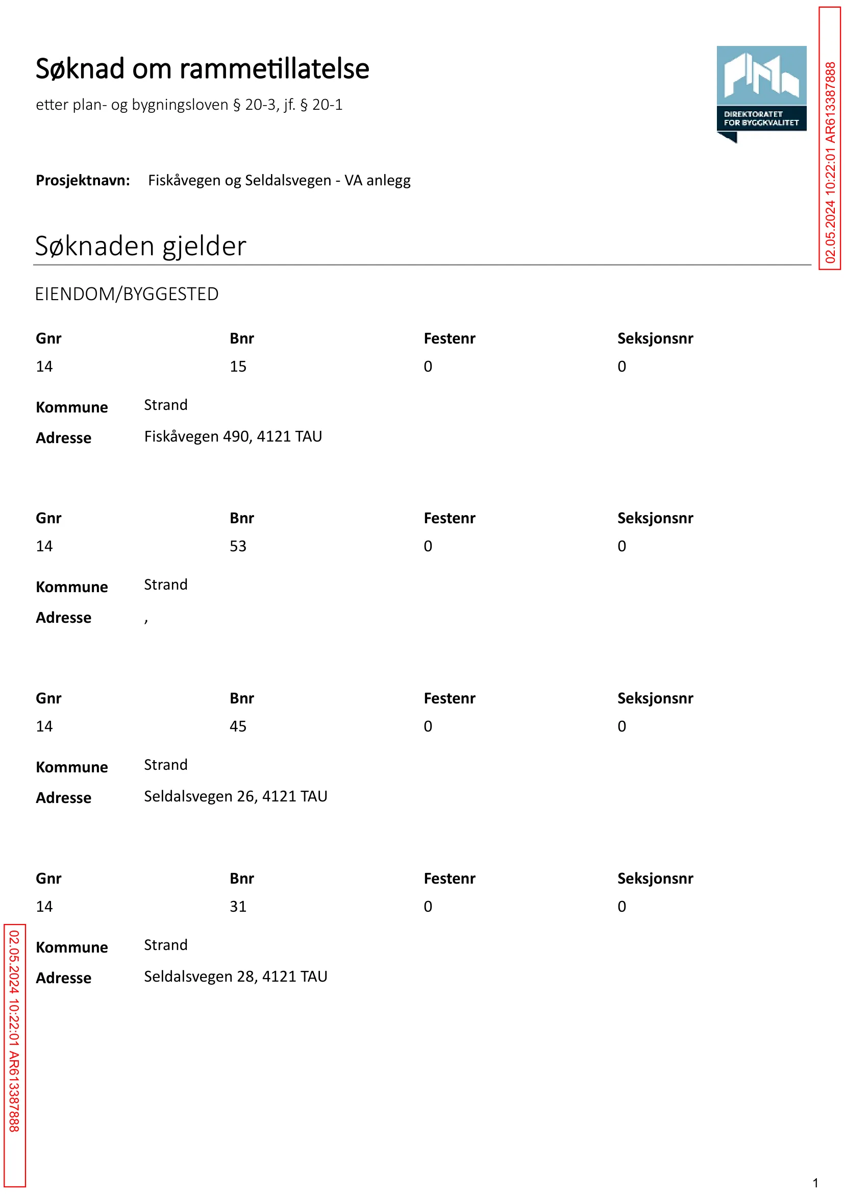 Søknad om rammetillatelse