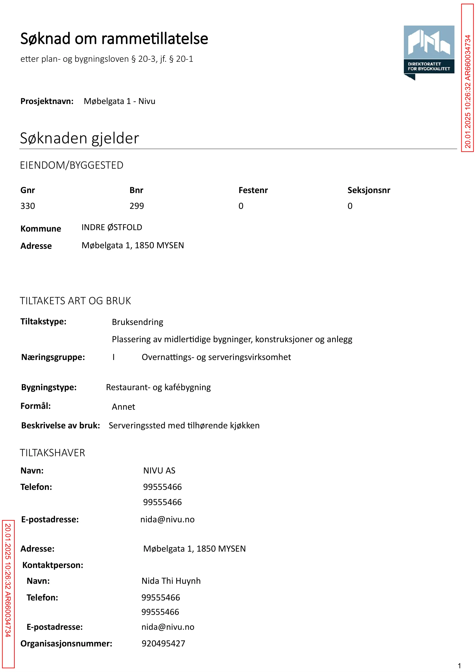Søknad om rammetillatelse