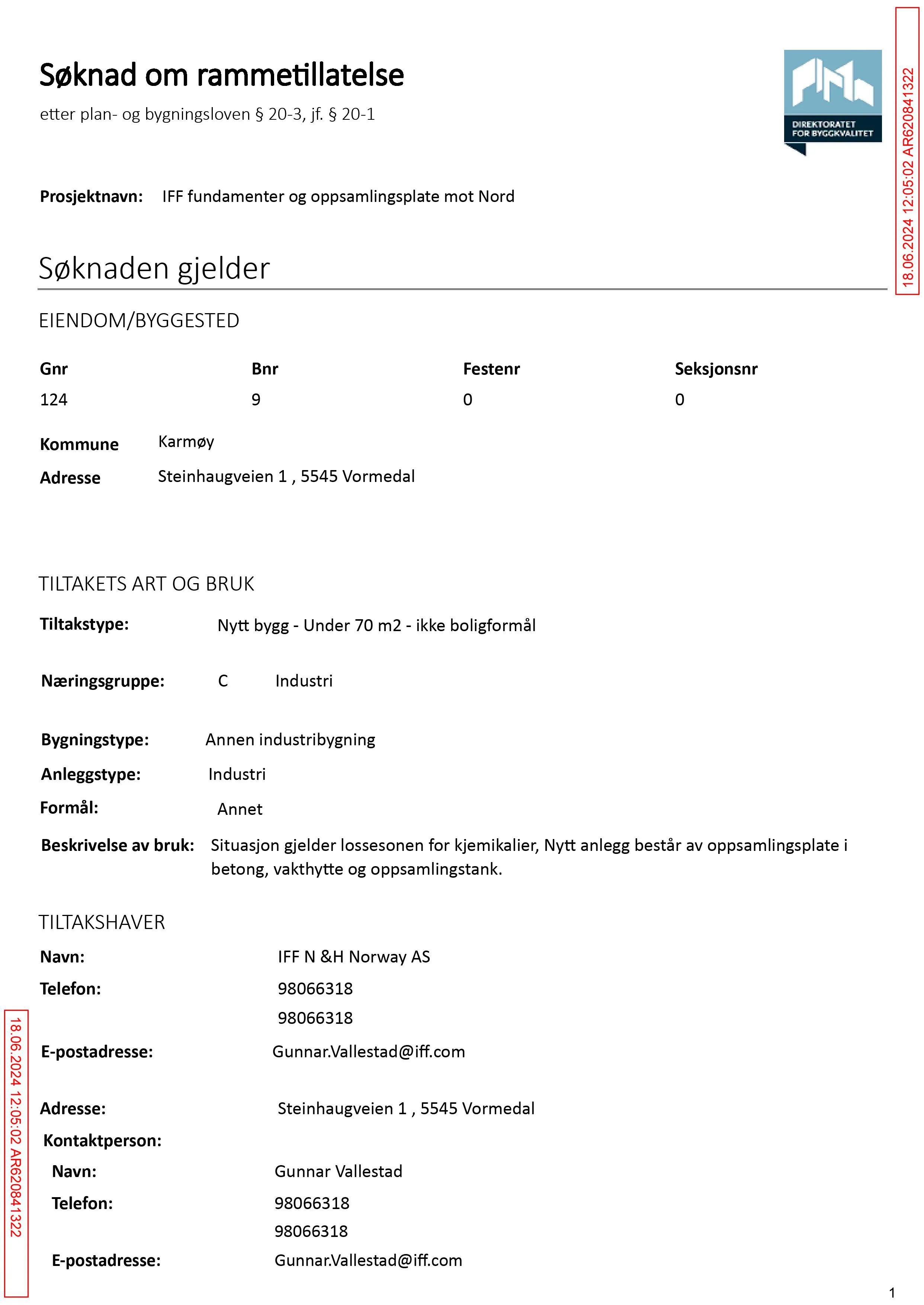 Søknad om rammetillatelse
