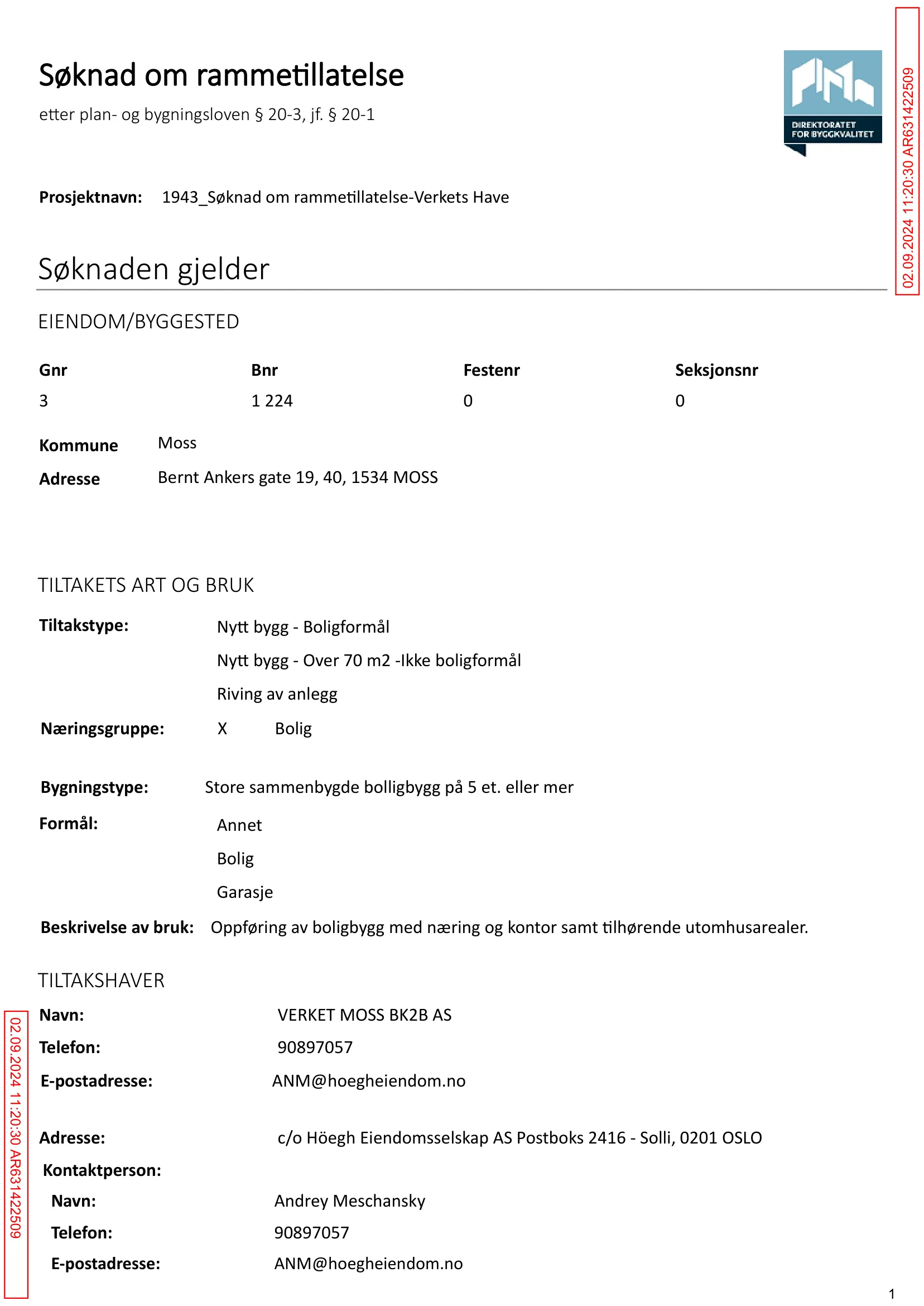 Søknad om rammetillatelse