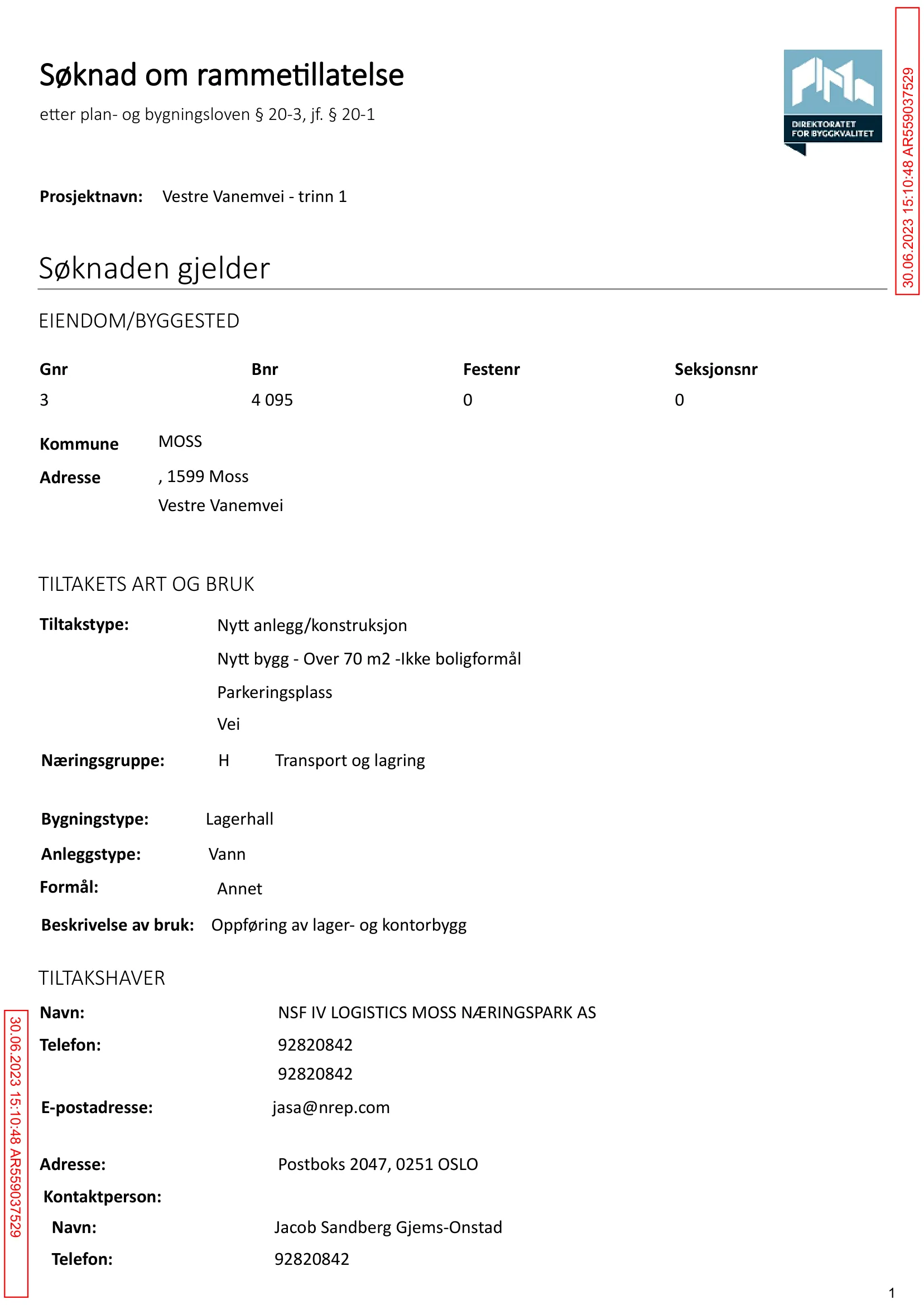 Søknad om rammetillatelse