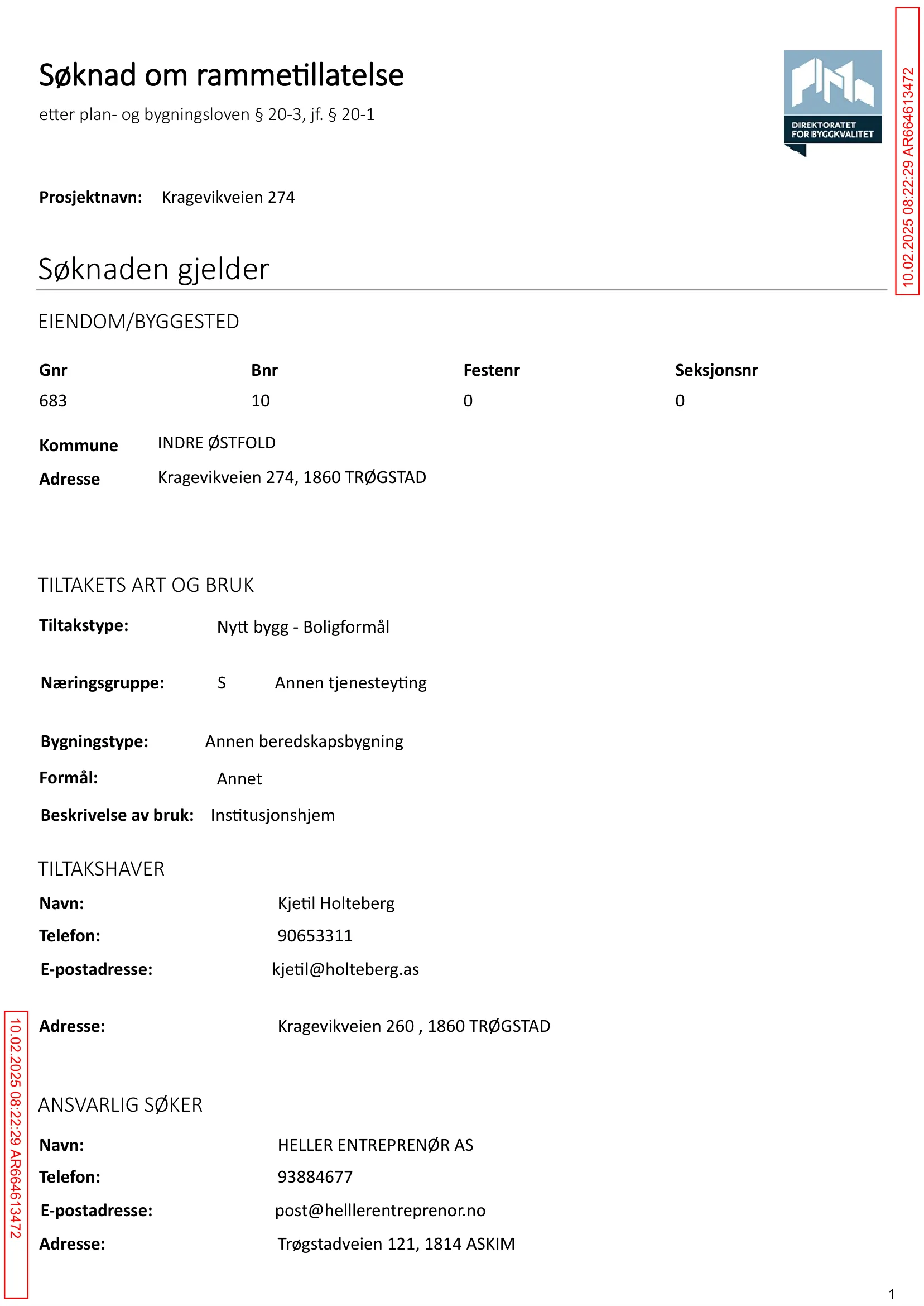 Søknad om rammetillatelse