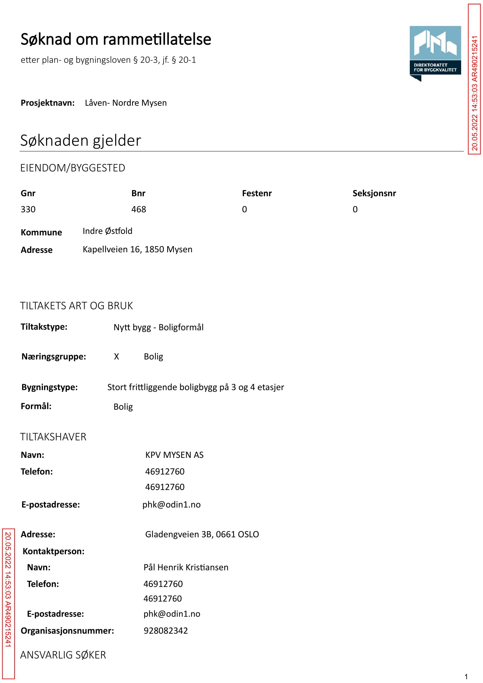 Søknad om rammetillatelse
