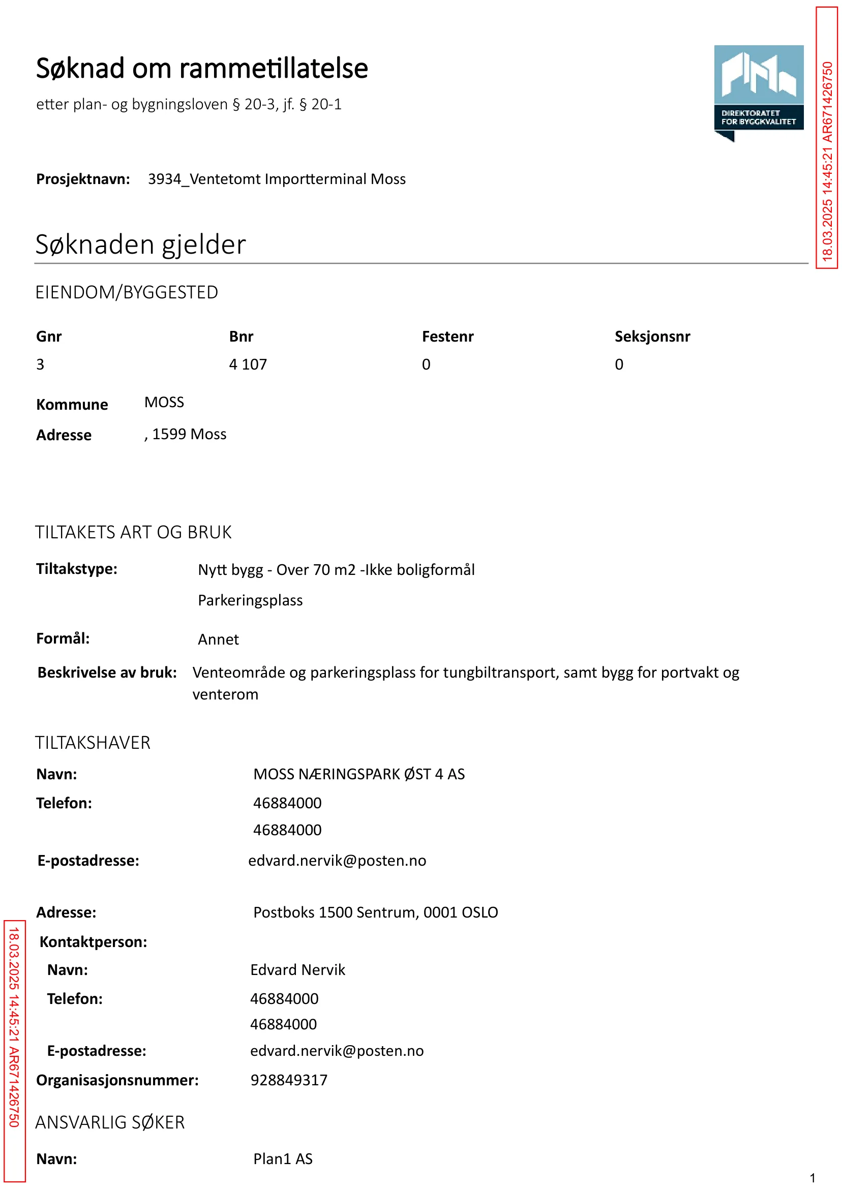 Søknad om rammetillatelse