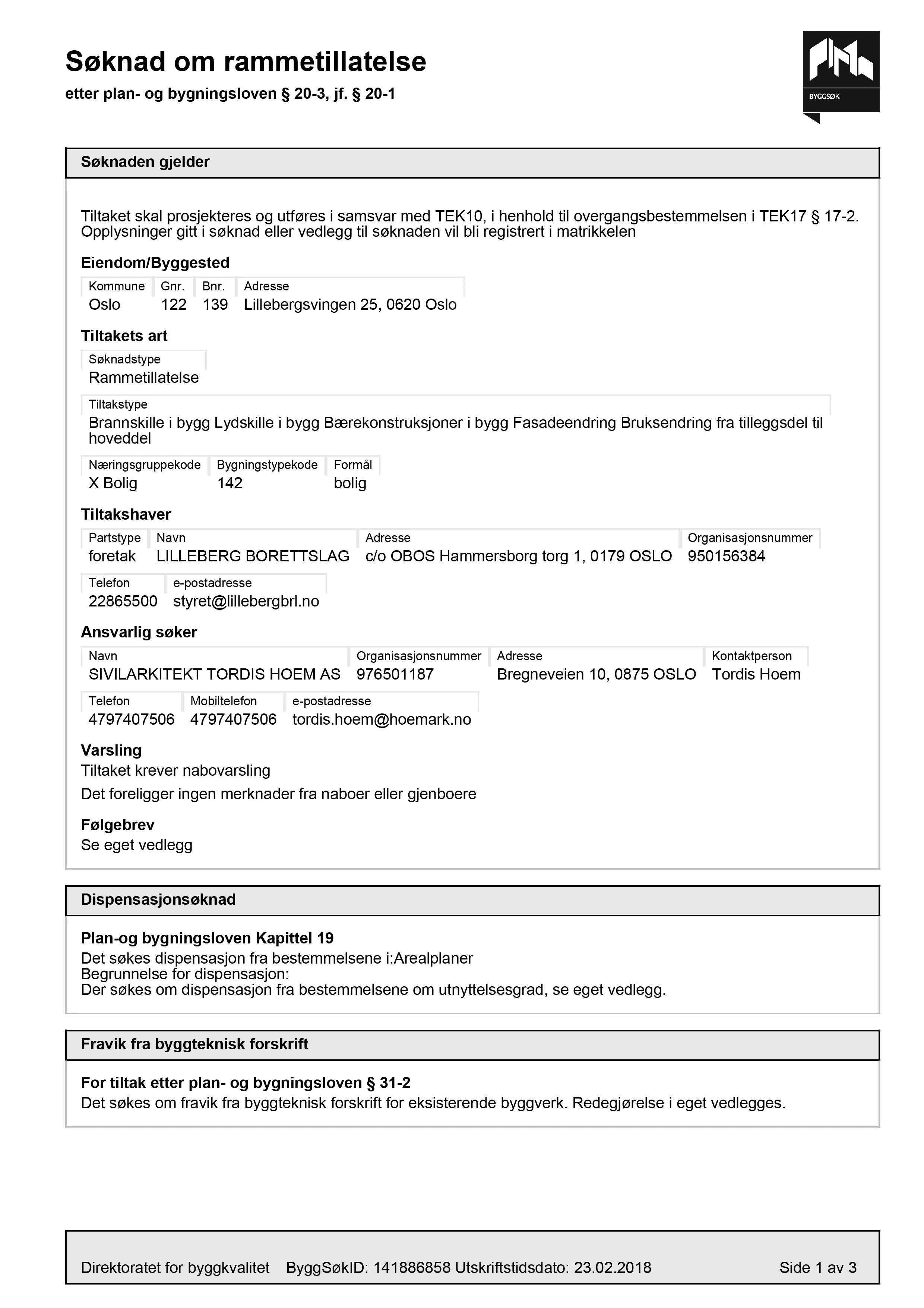 Søknad om rammetillatelse