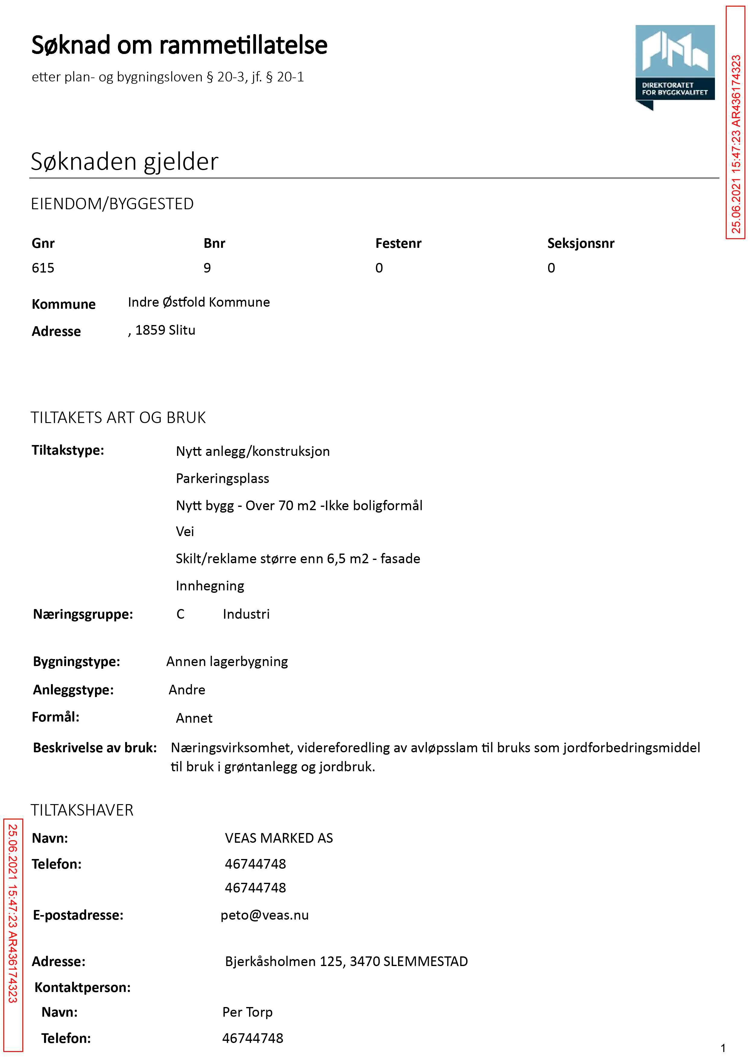 Søknad om rammetillatelse
