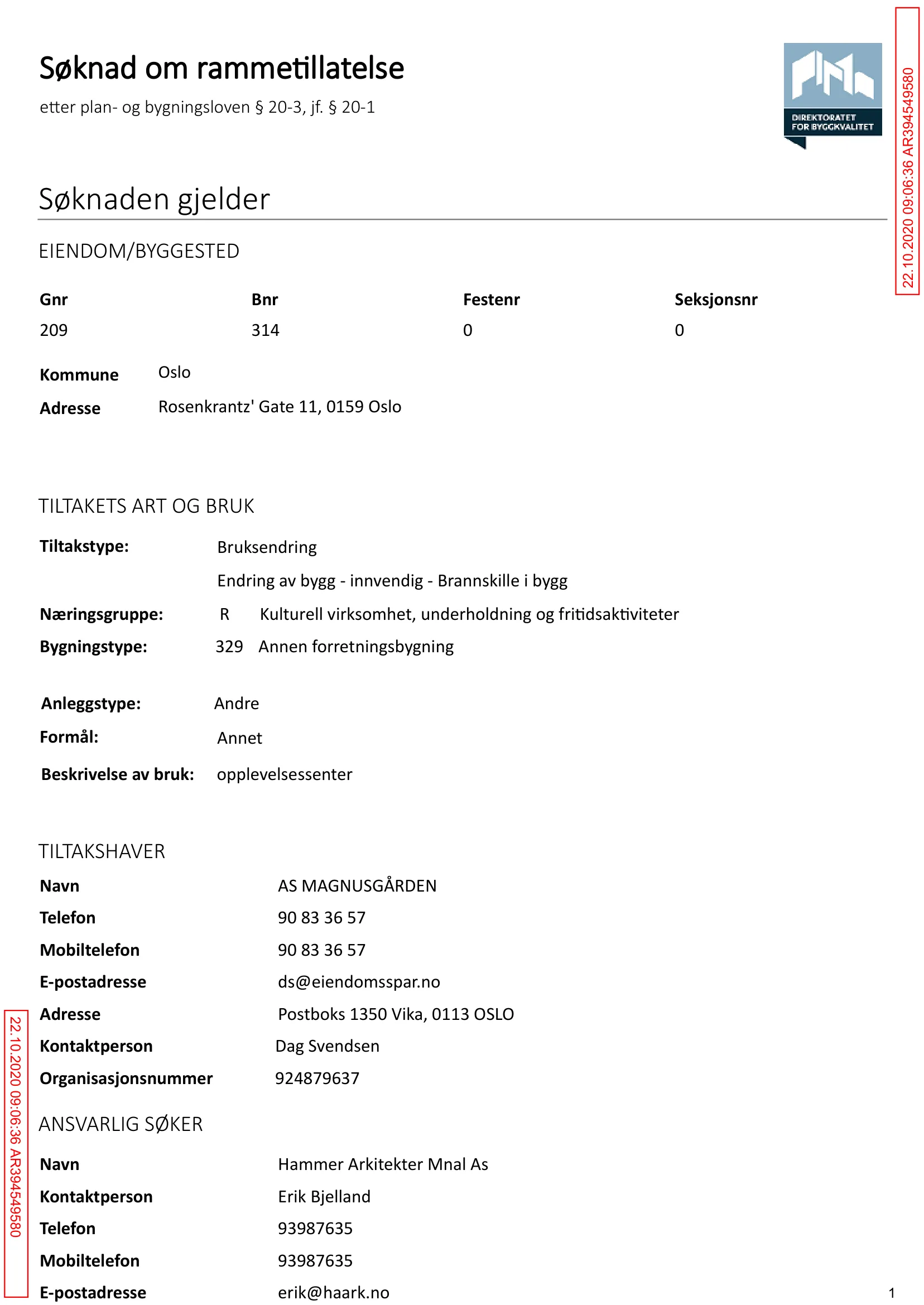 Søknad om rammetillatelse