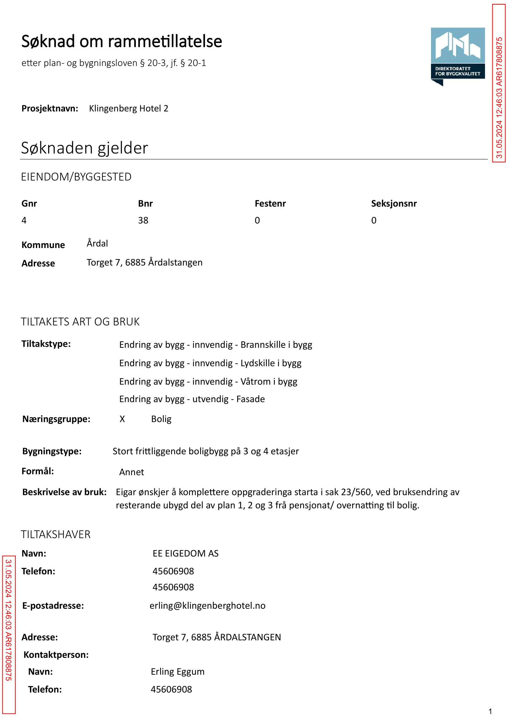 Søknad om rammetillatelse