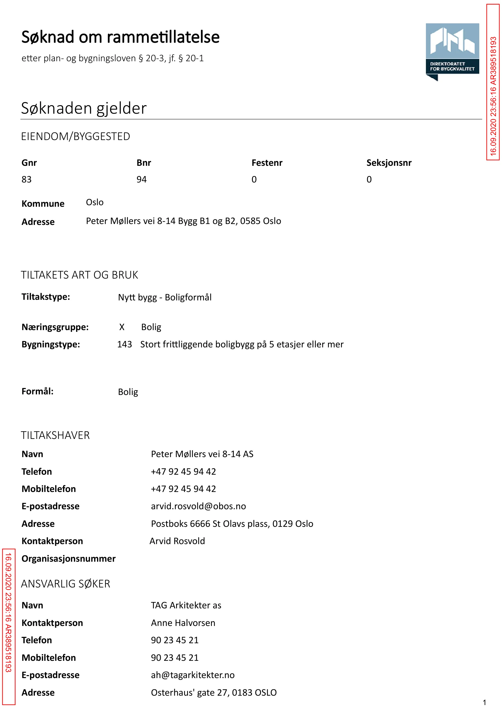 Søknad om rammetillatelse