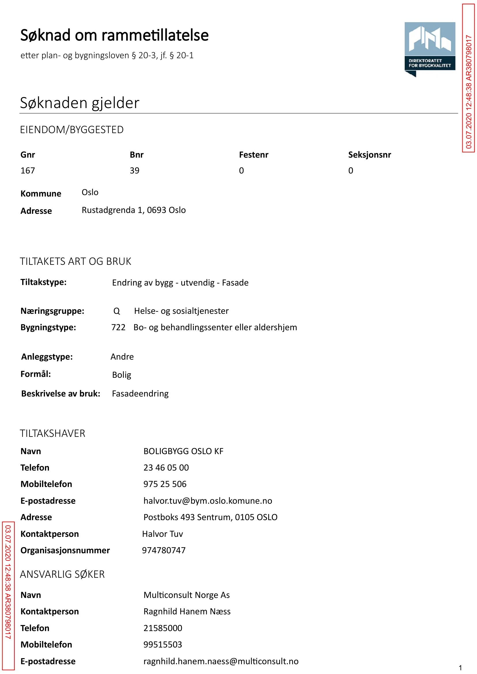 Søknad om rammetillatelse