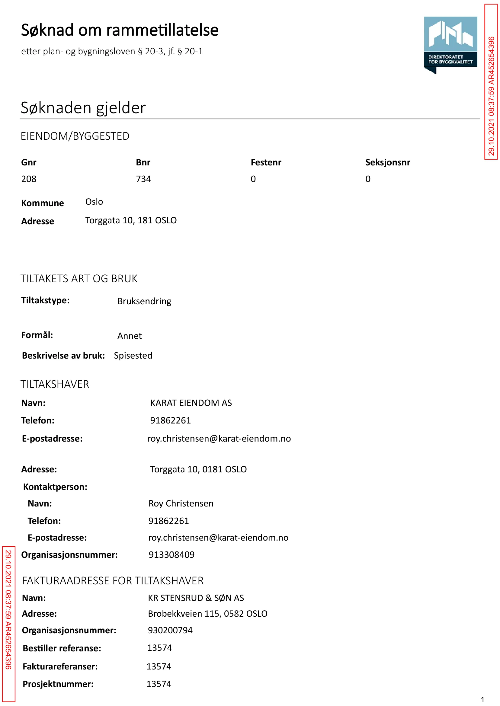 Søknad om rammetillatelse