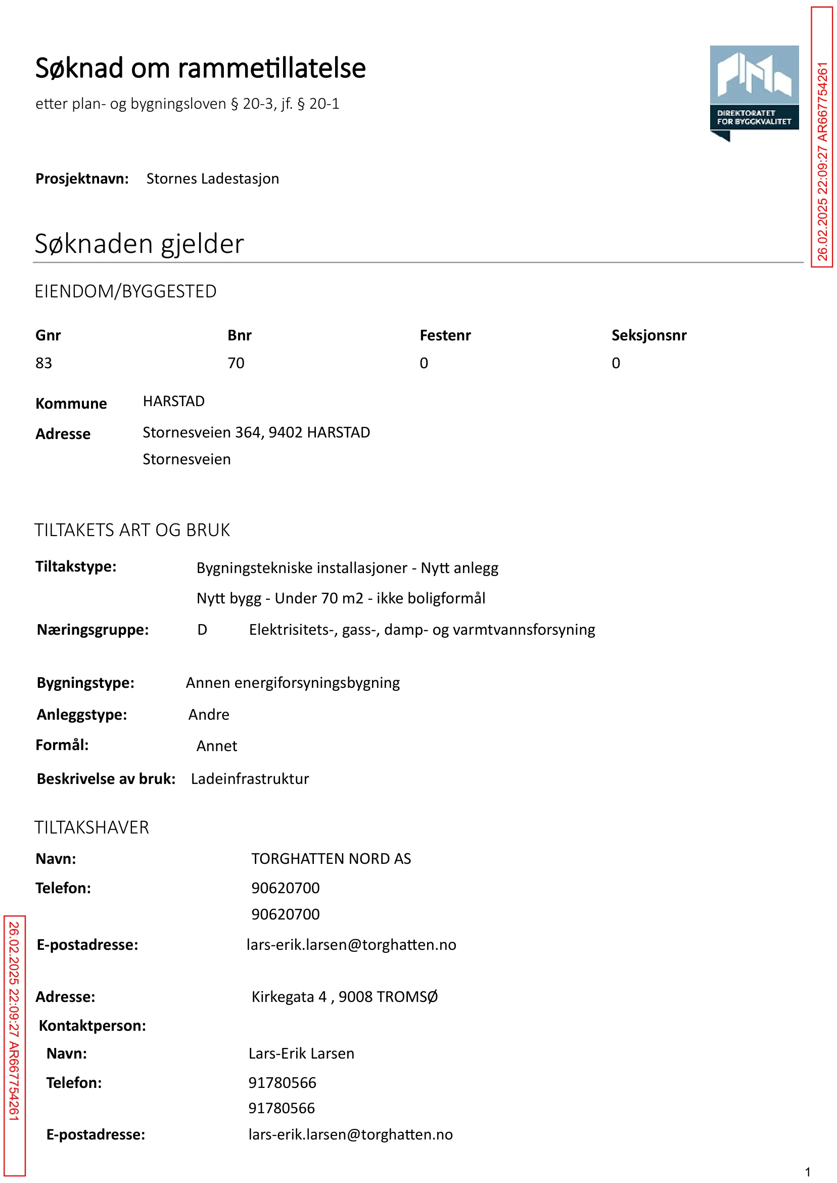 Søknad om rammetillatelse