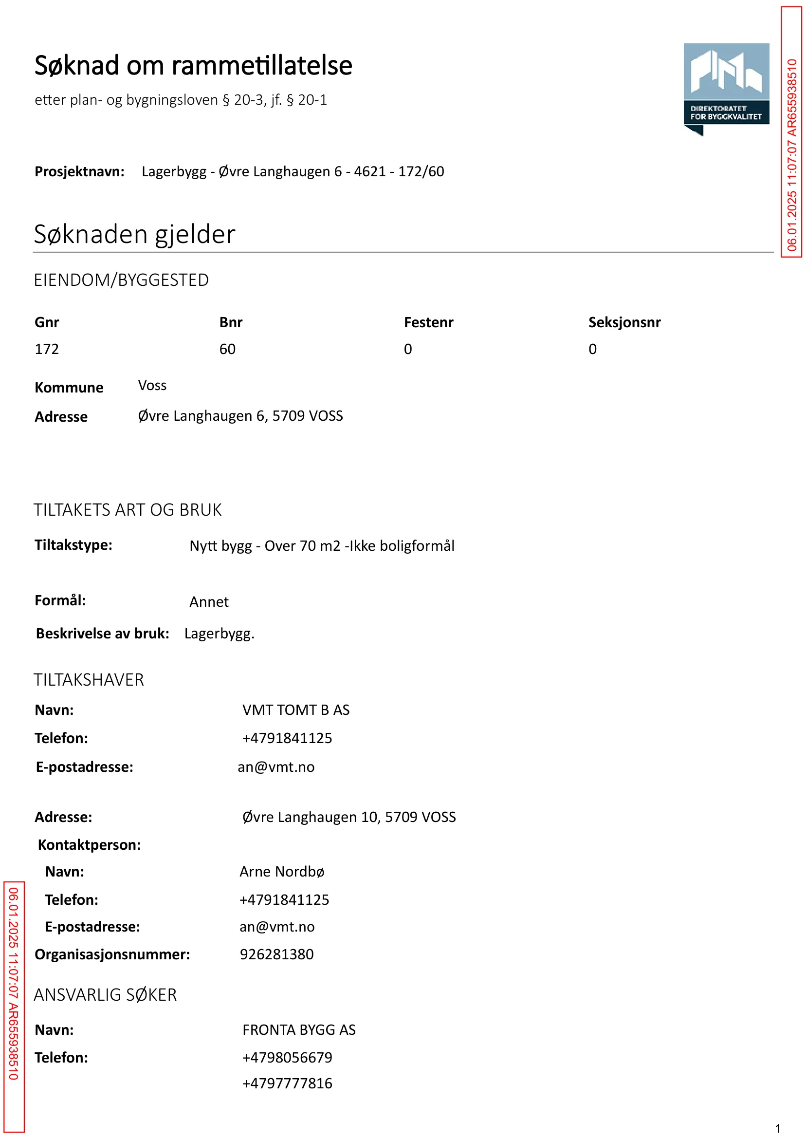 Søknad om rammetillatelse