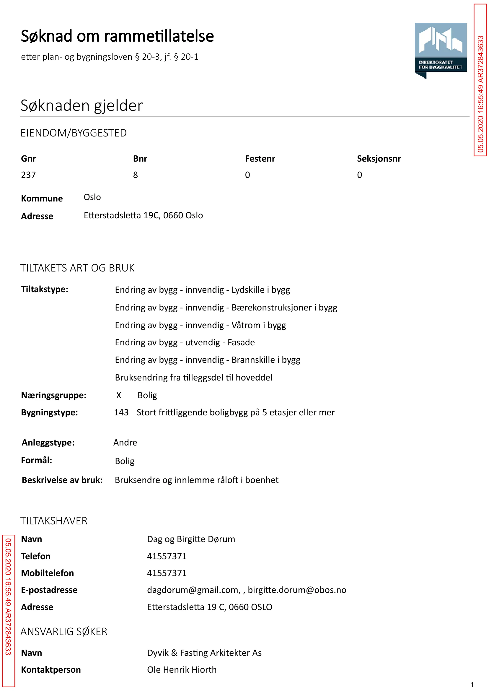 Søknad om rammetillatelse
