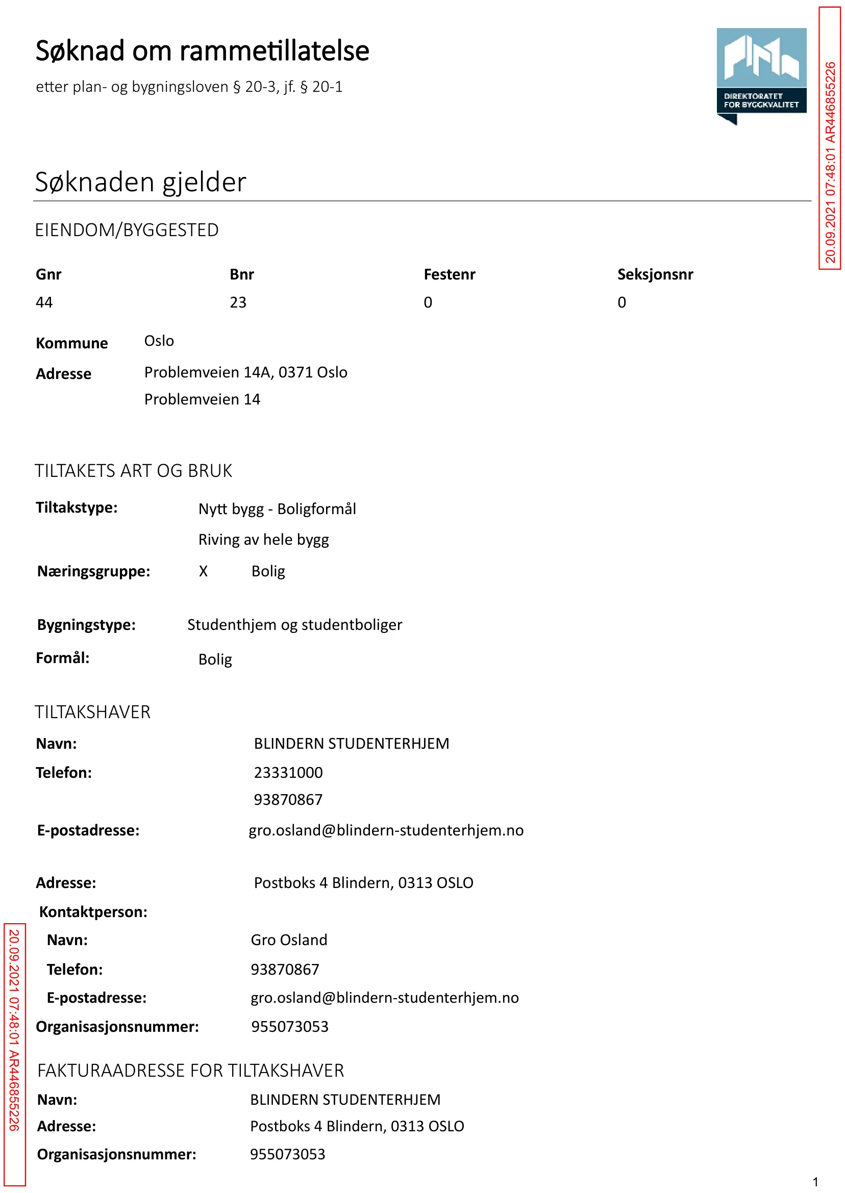 Søknad om rammetillatelse