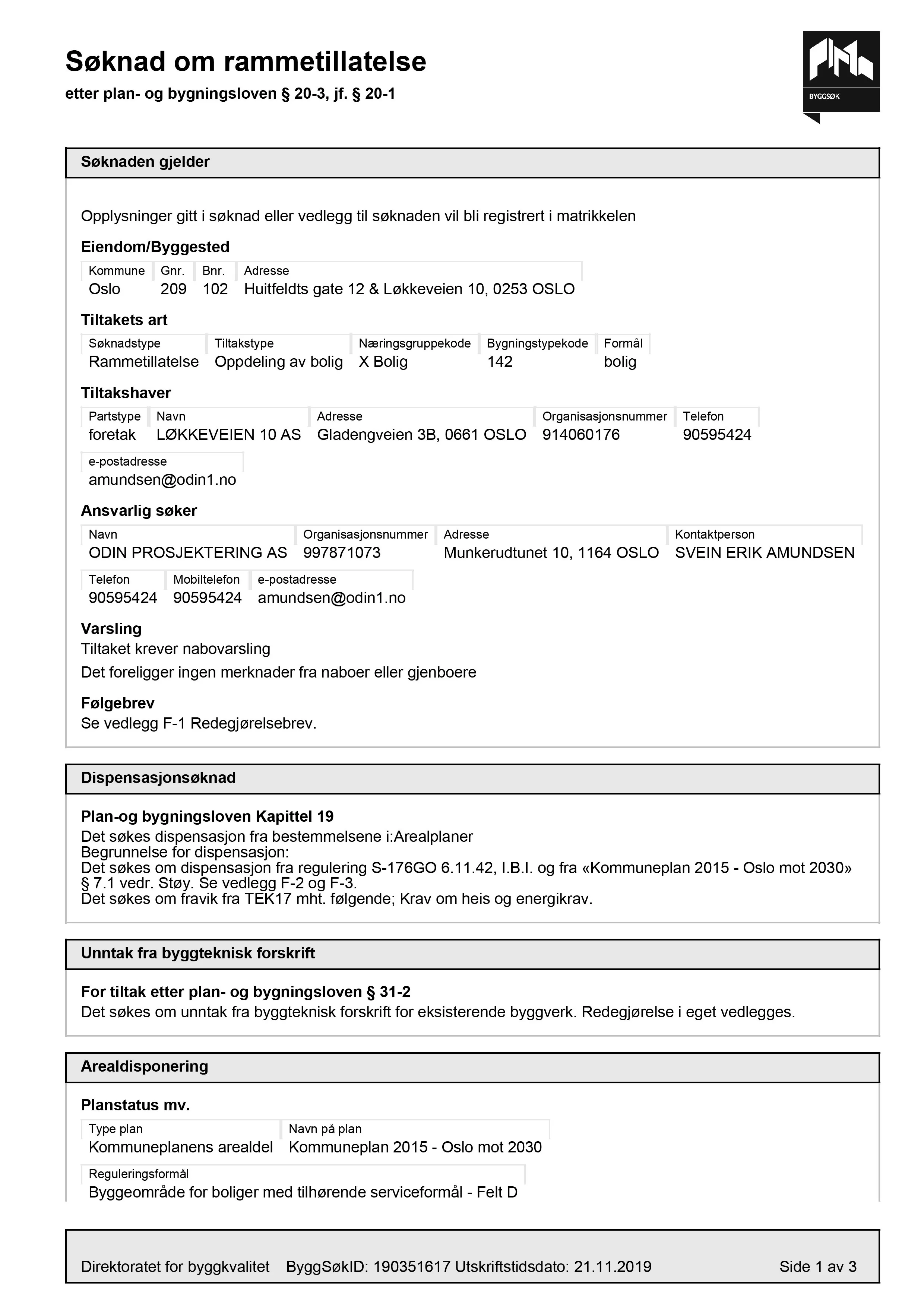 Søknad om rammetillatelse