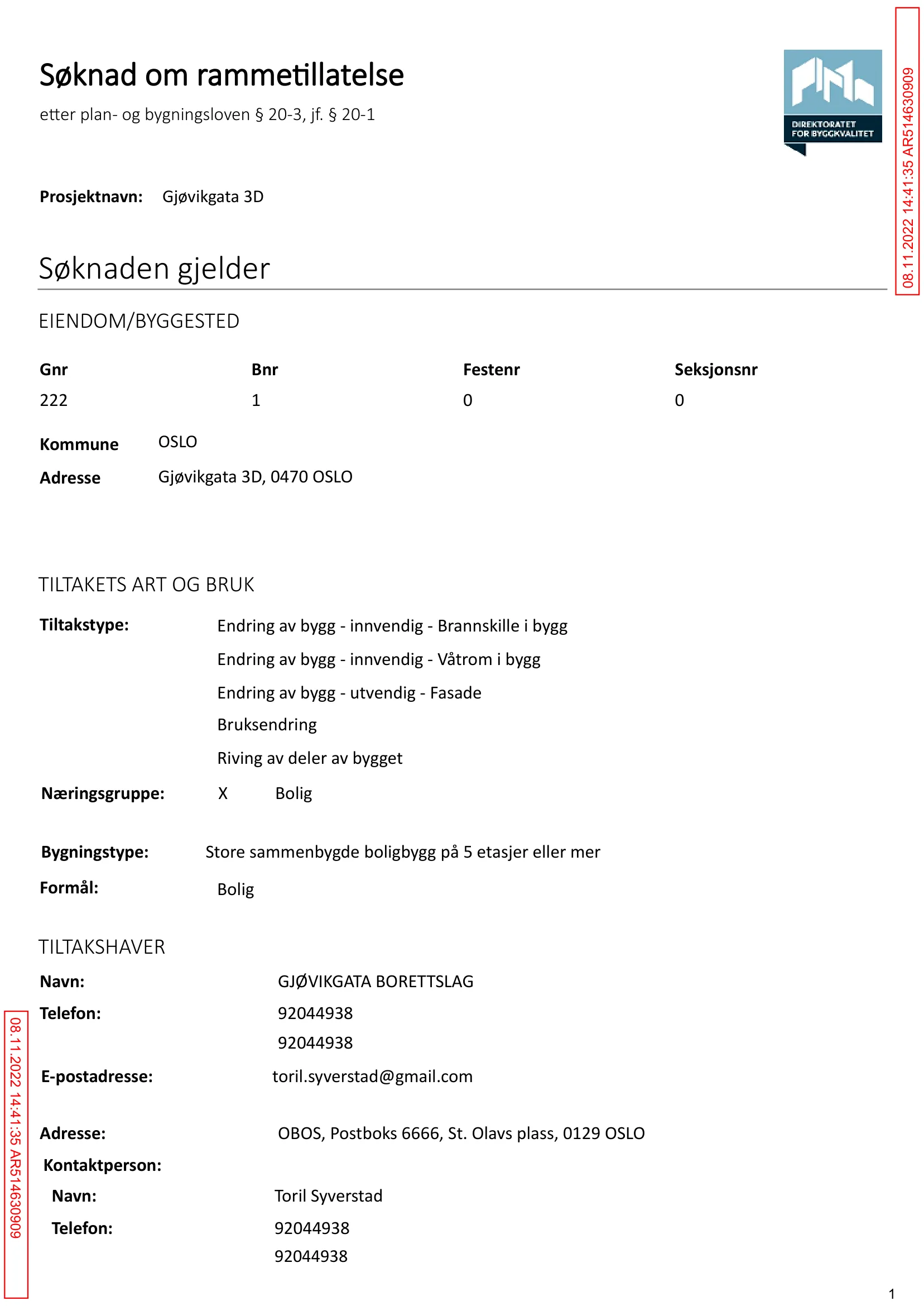 Søknad om rammetillatelse