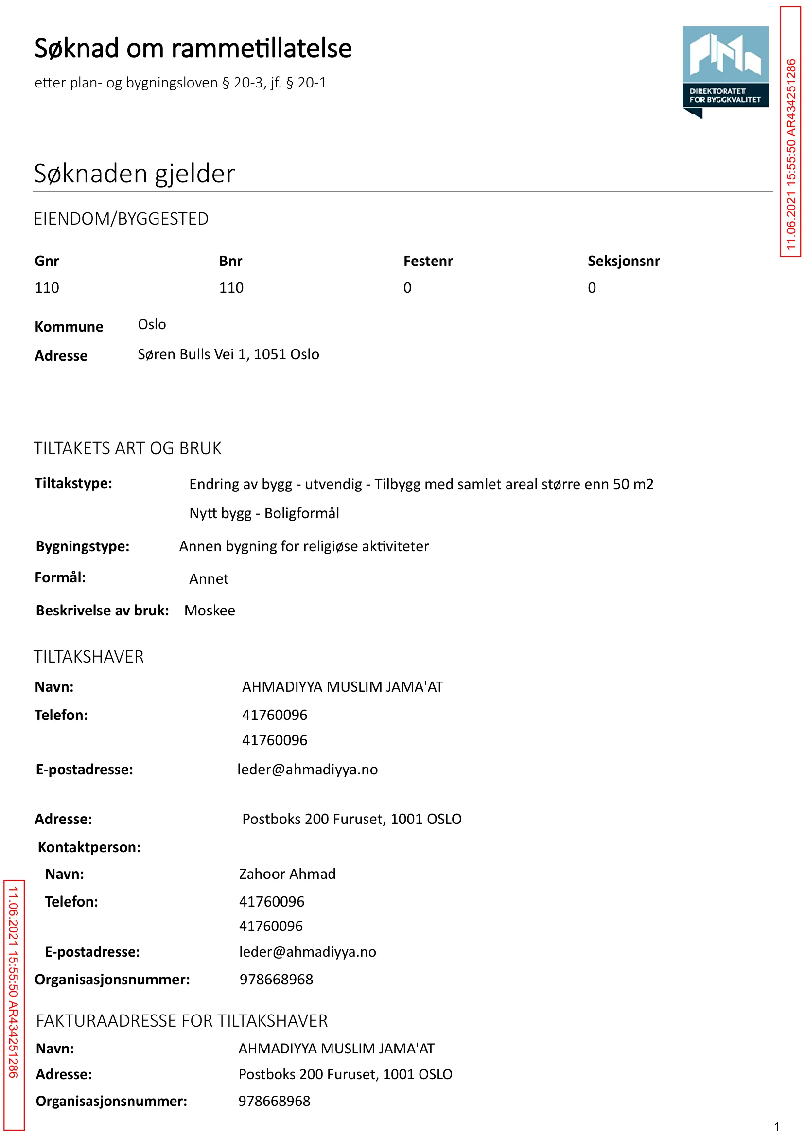Søknad om rammetillatelse
