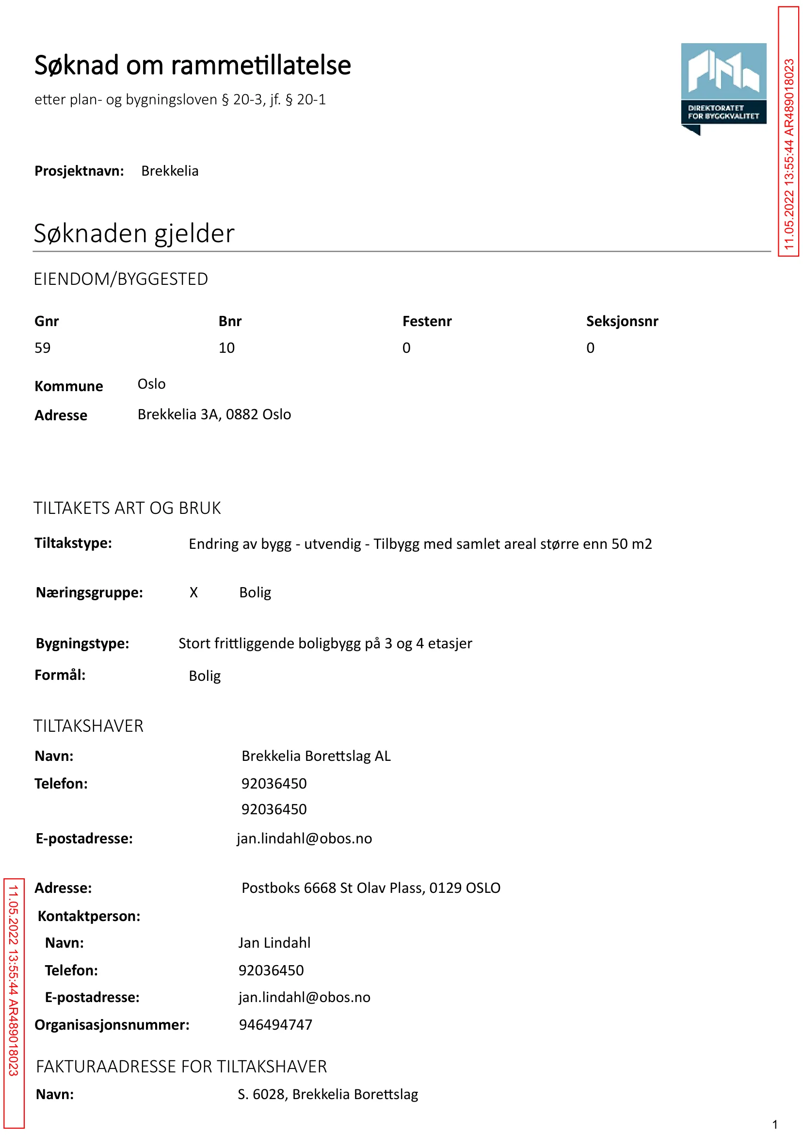 Søknad om rammetillatelse