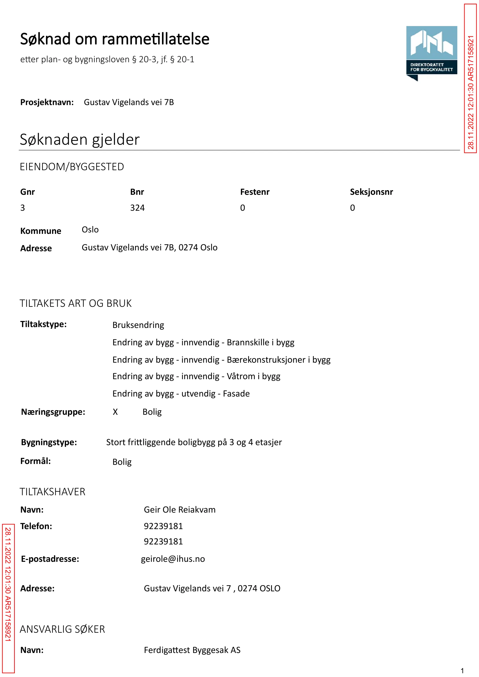Søknad om rammetillatelse