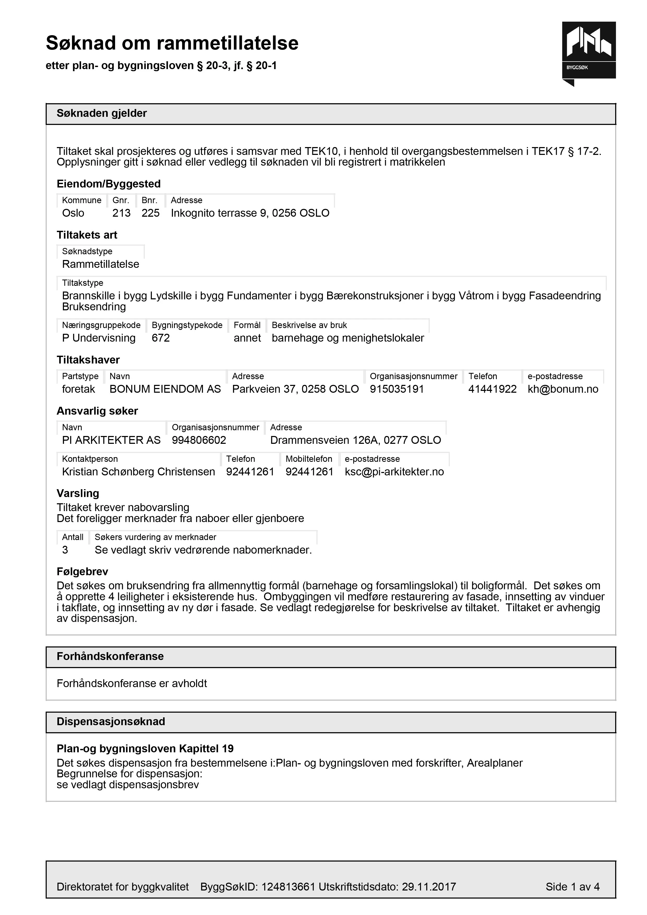 Søknad om rammetillatelse