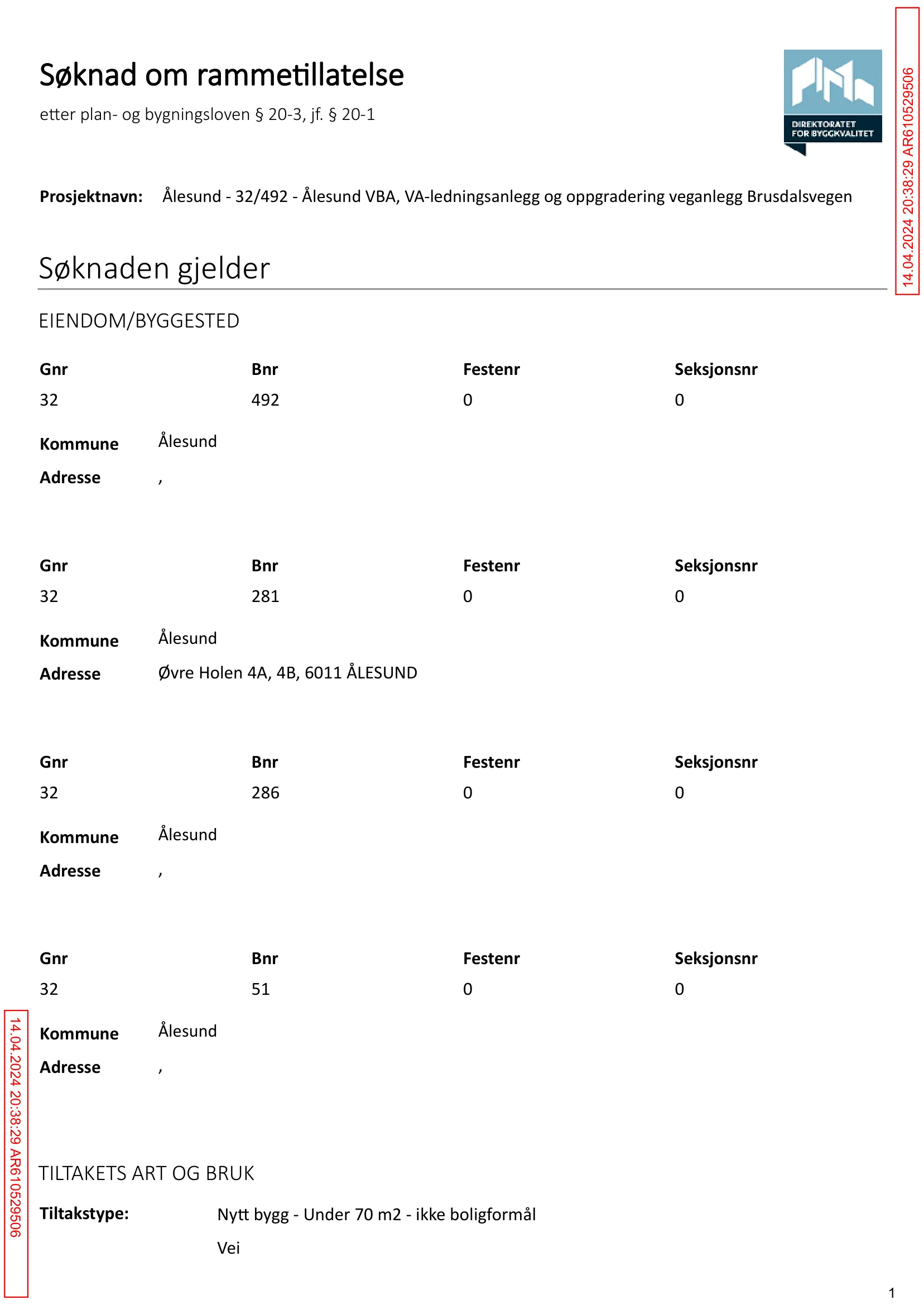 Søknad om rammetillatelse
