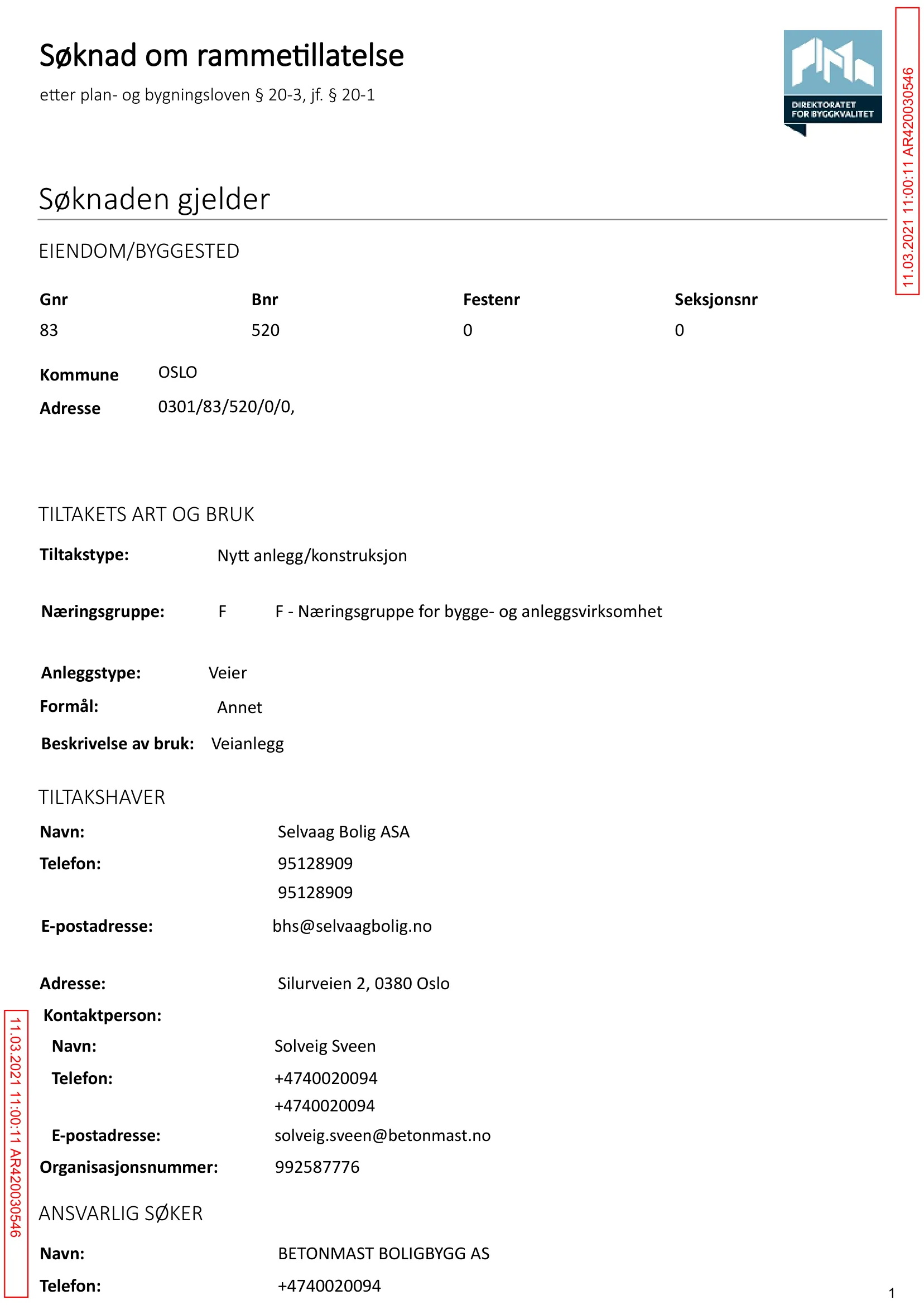 Søknad om rammetillatelse