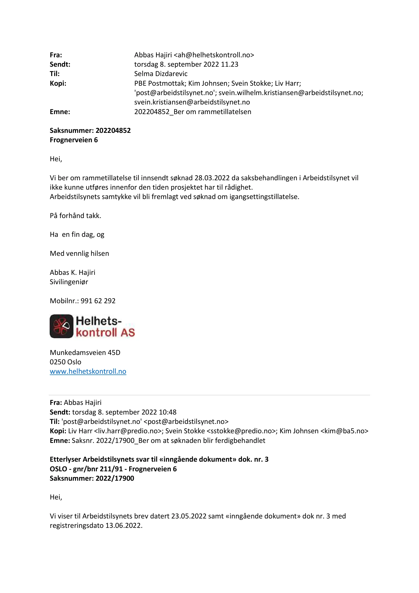 Søknad om rammetillatelse