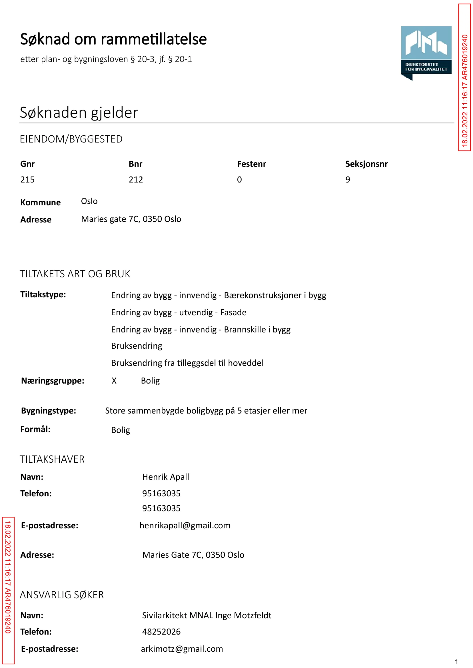 Søknad om rammetillatelse