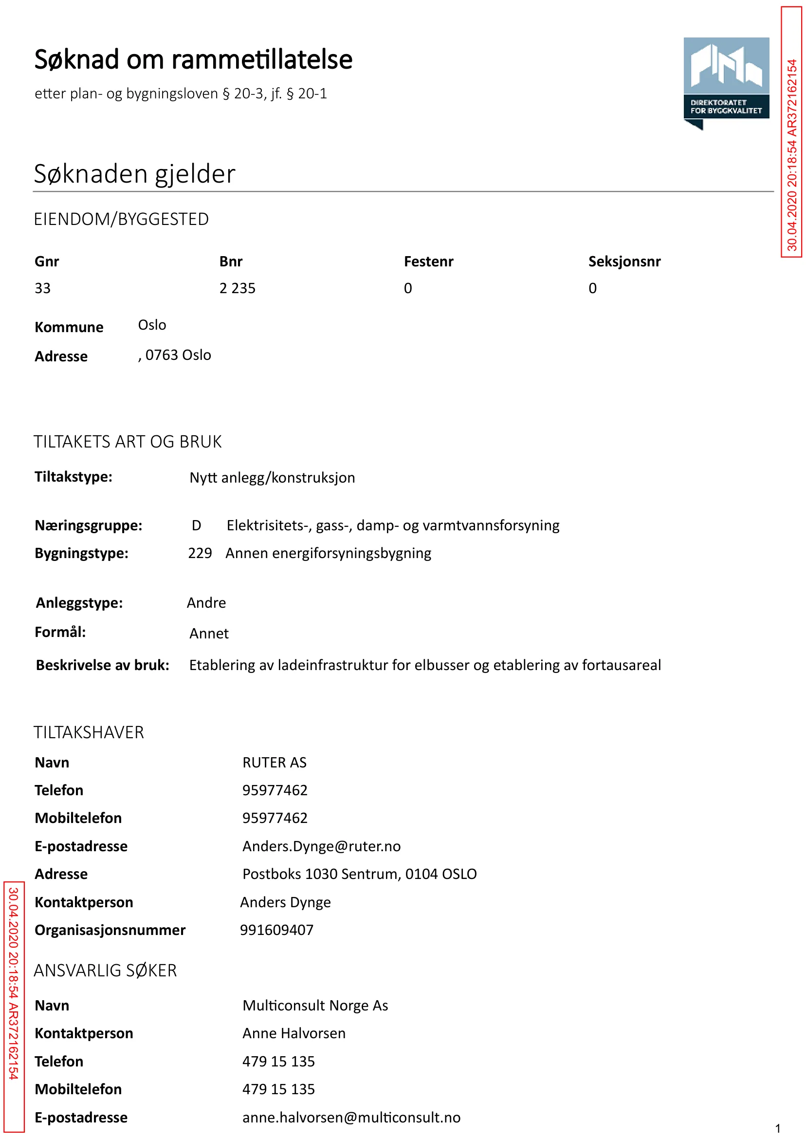 Søknad om rammetillatelse