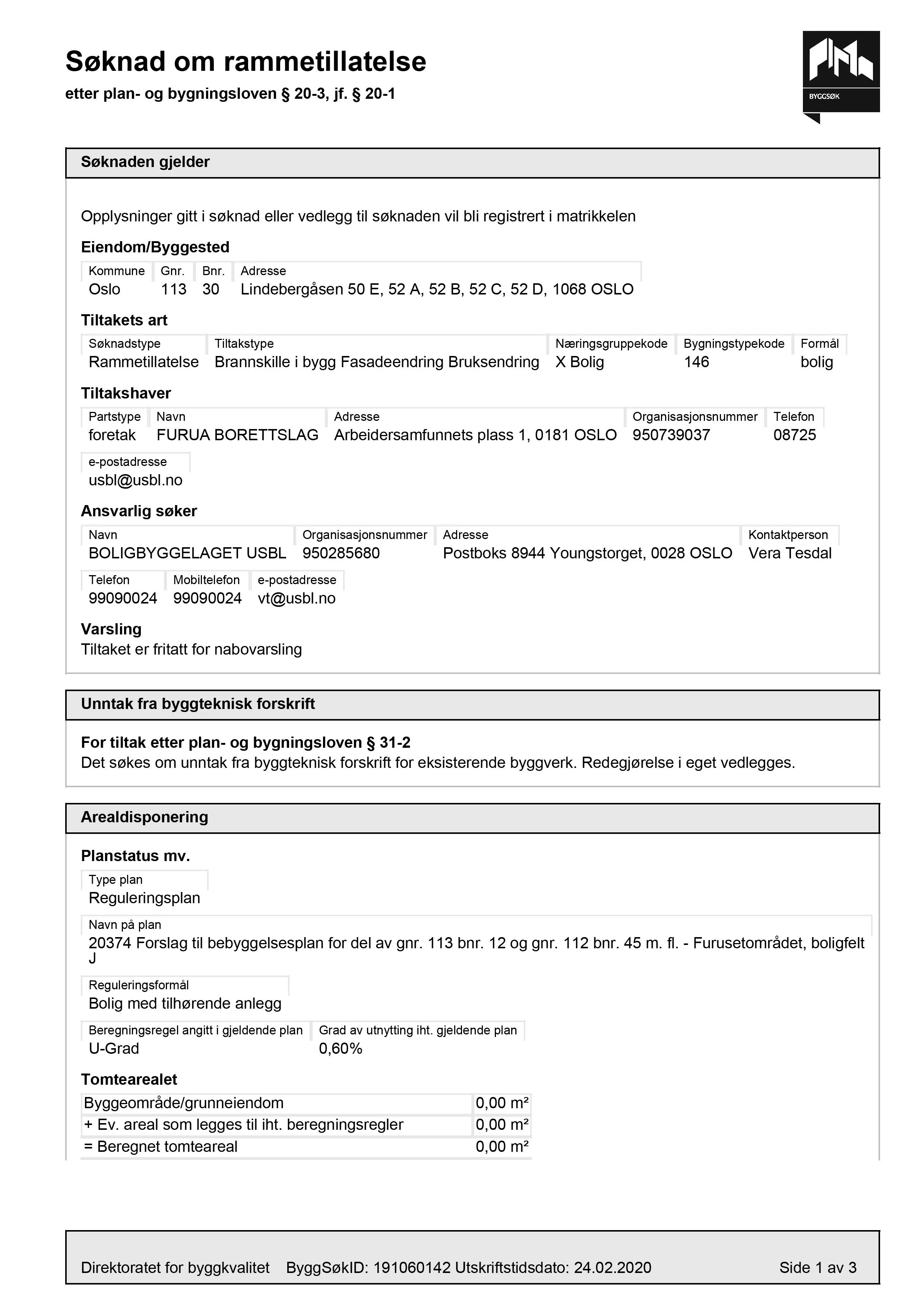 Søknad om rammetillatelse