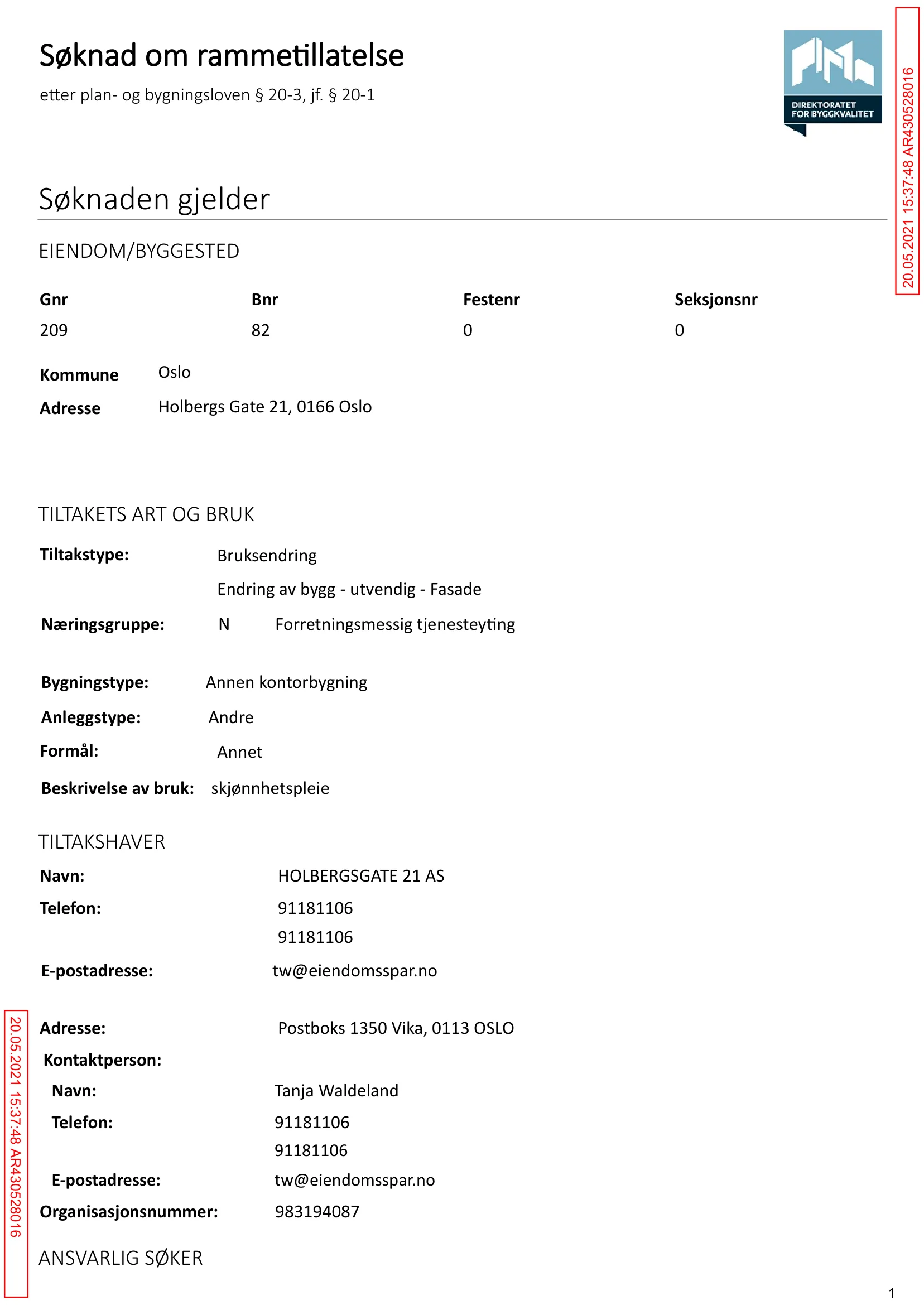 Søknad om rammetillatelse