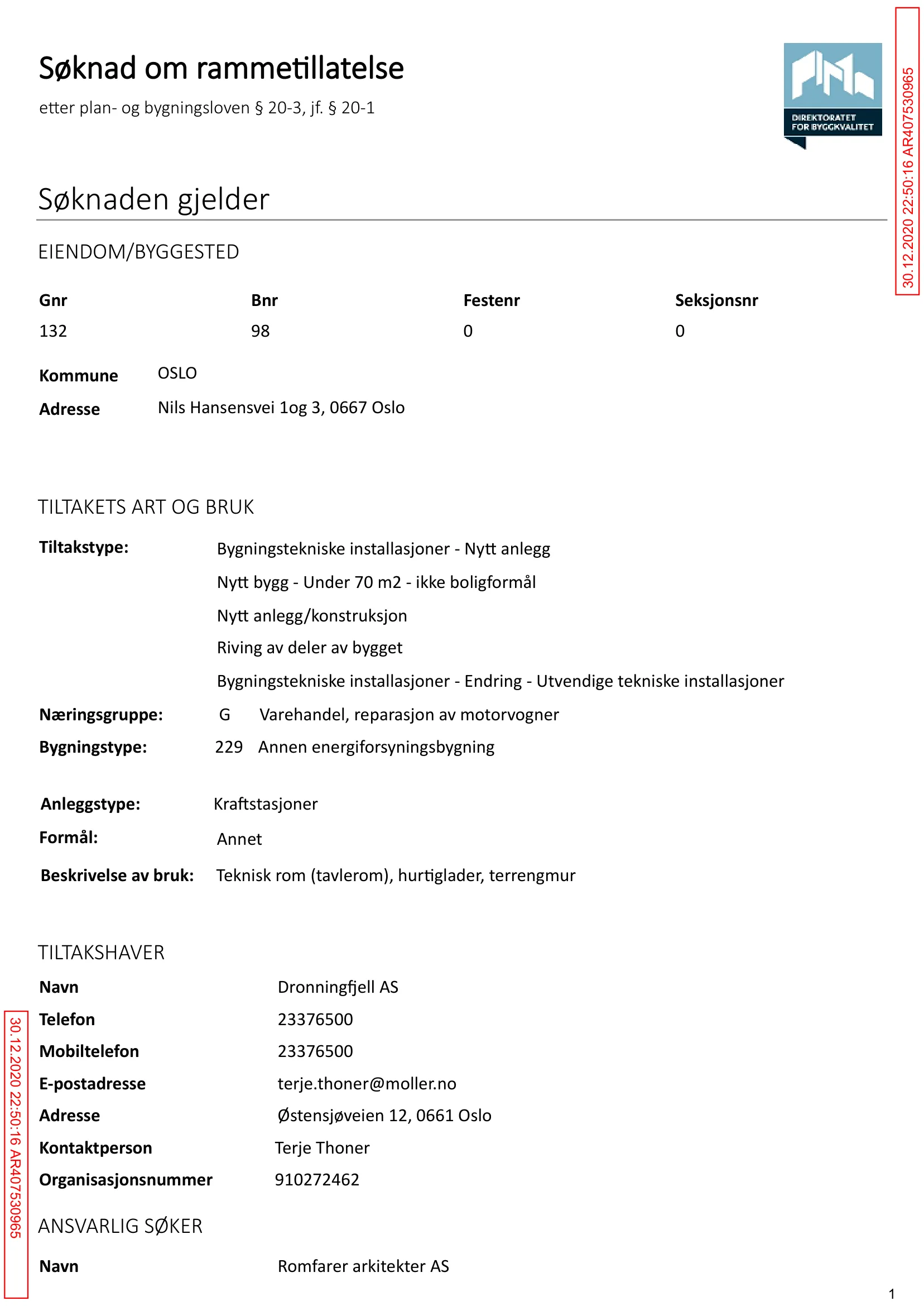Søknad om rammetillatelse