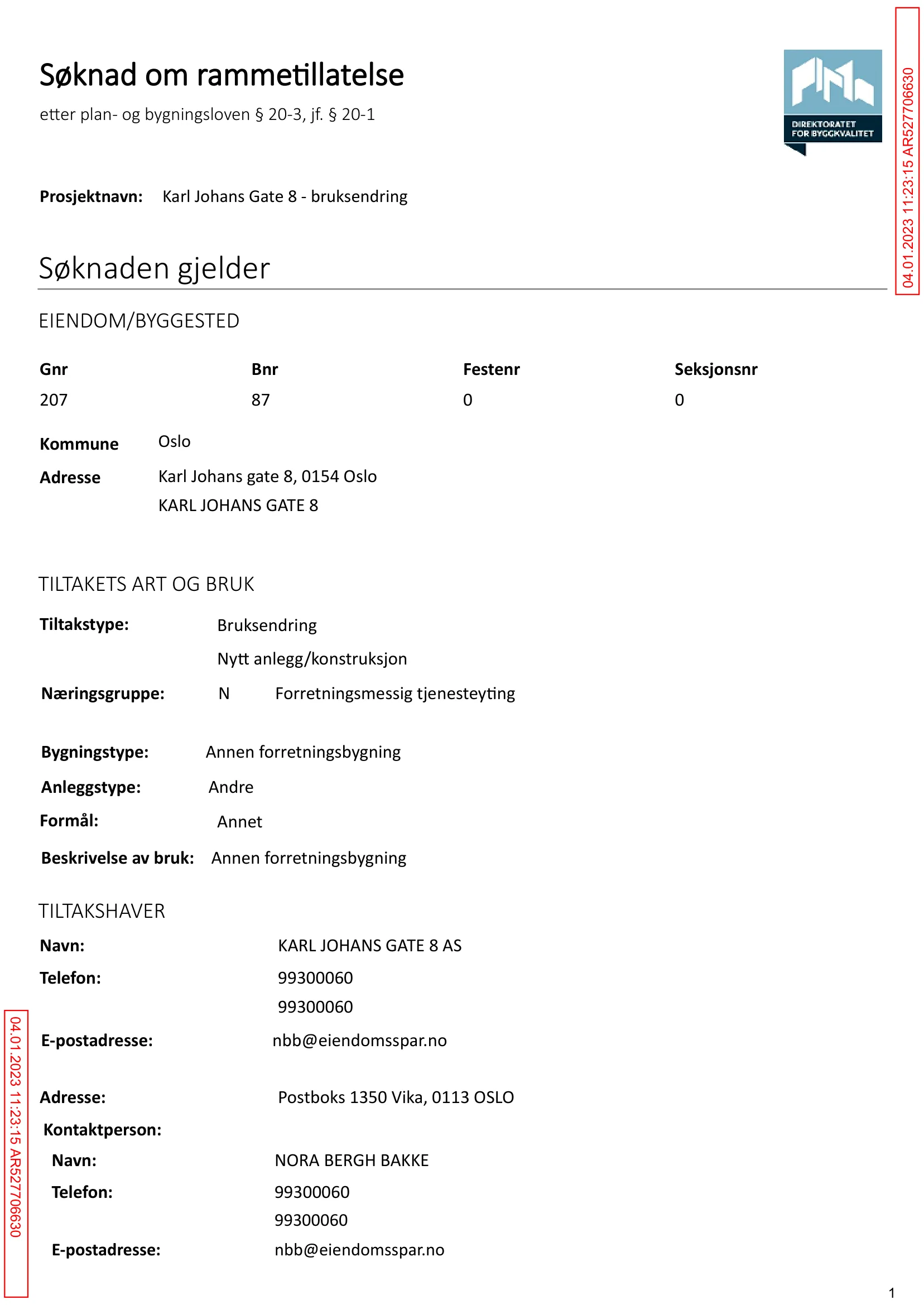Søknad om rammetillatelse