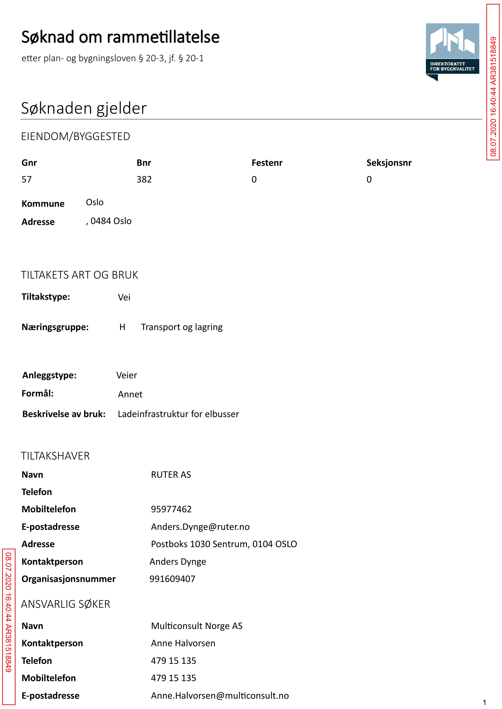 Søknad om rammetillatelse