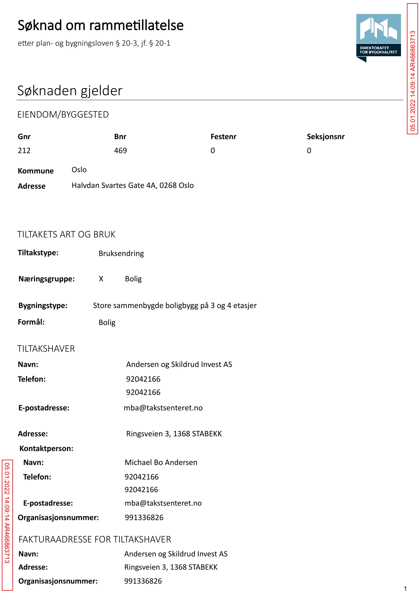 Søknad om rammetillatelse