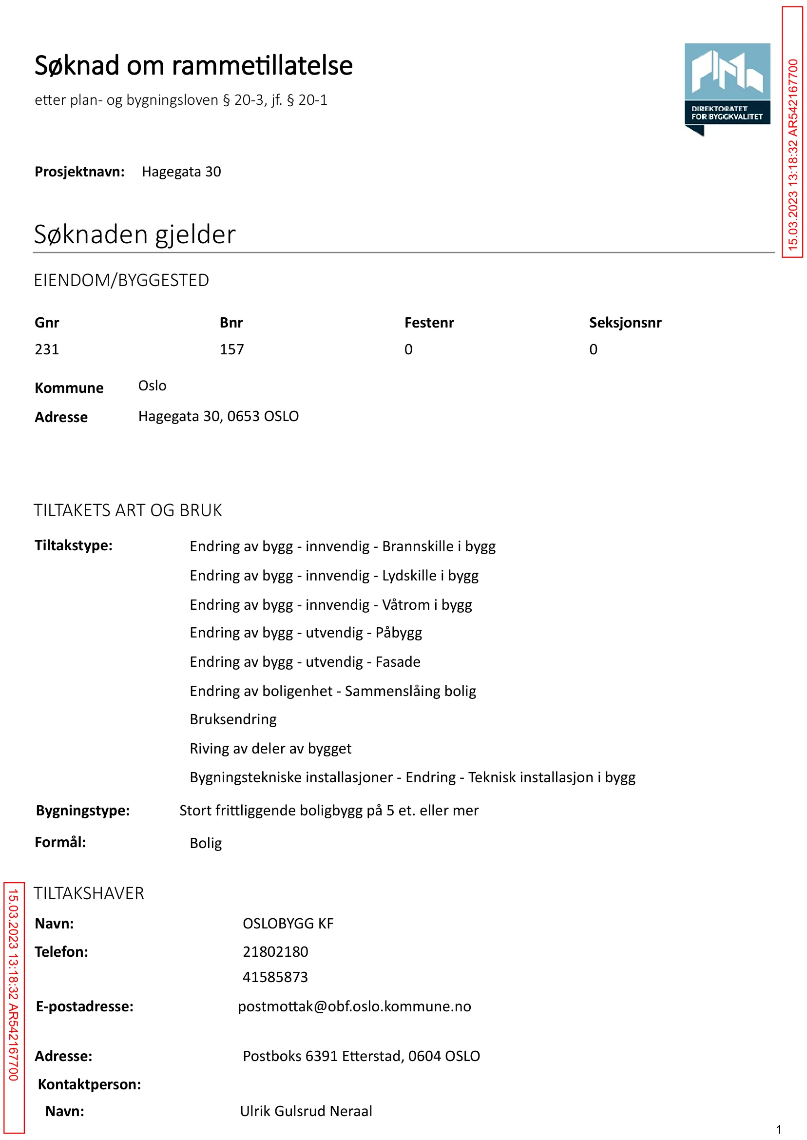 Søknad om rammetillatelse
