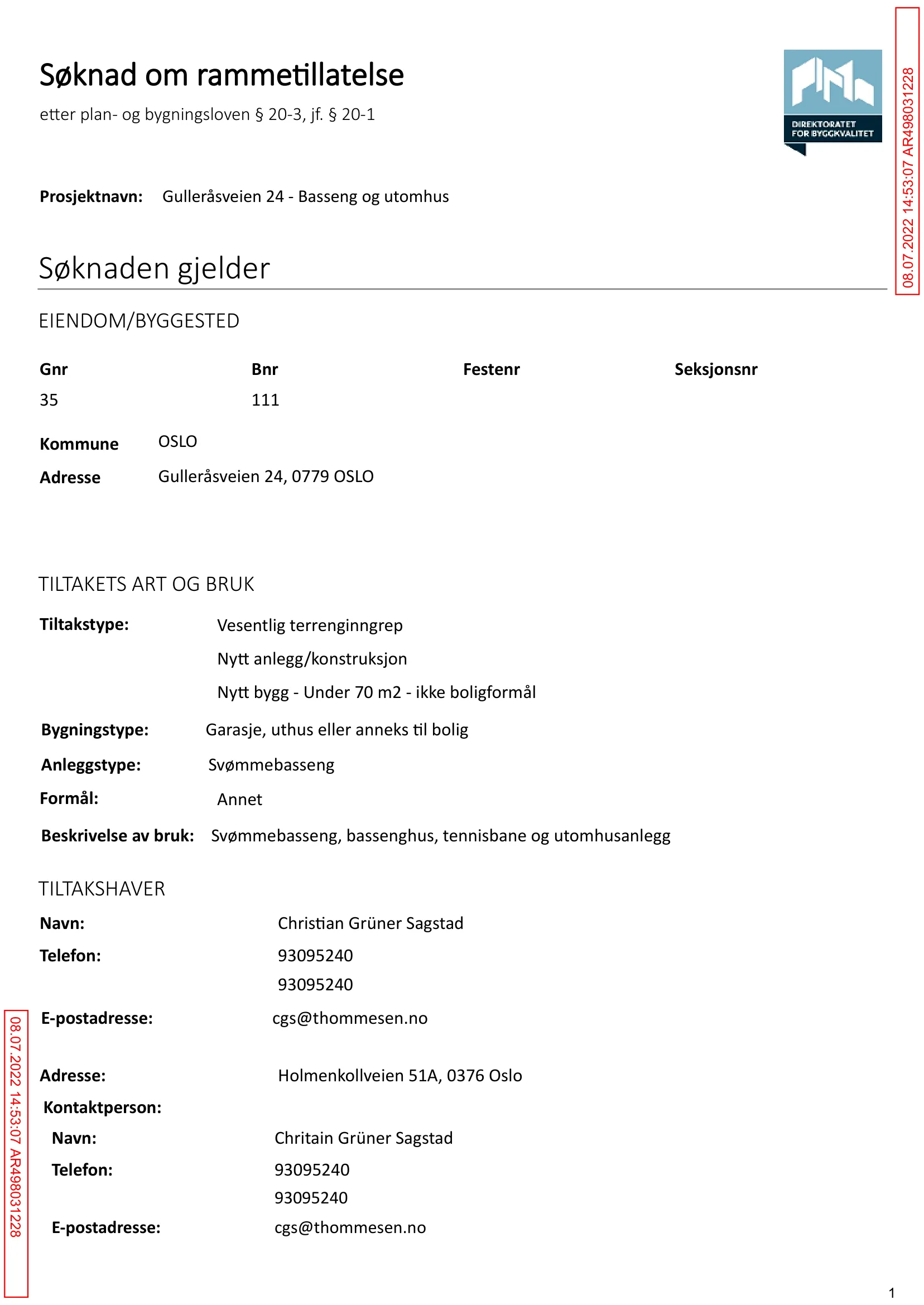 Søknad om rammetillatelse