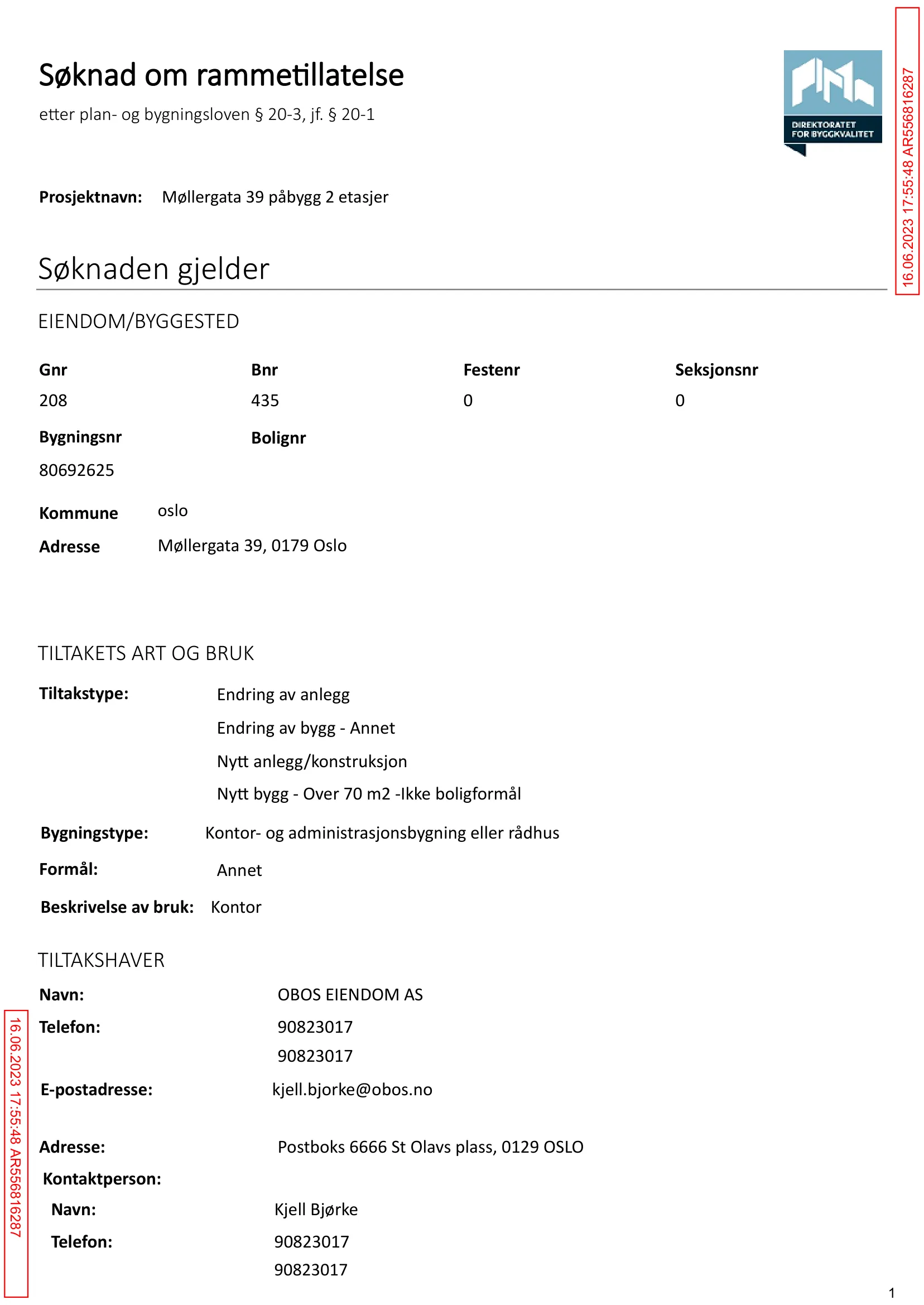 Søknad om rammetillatelse