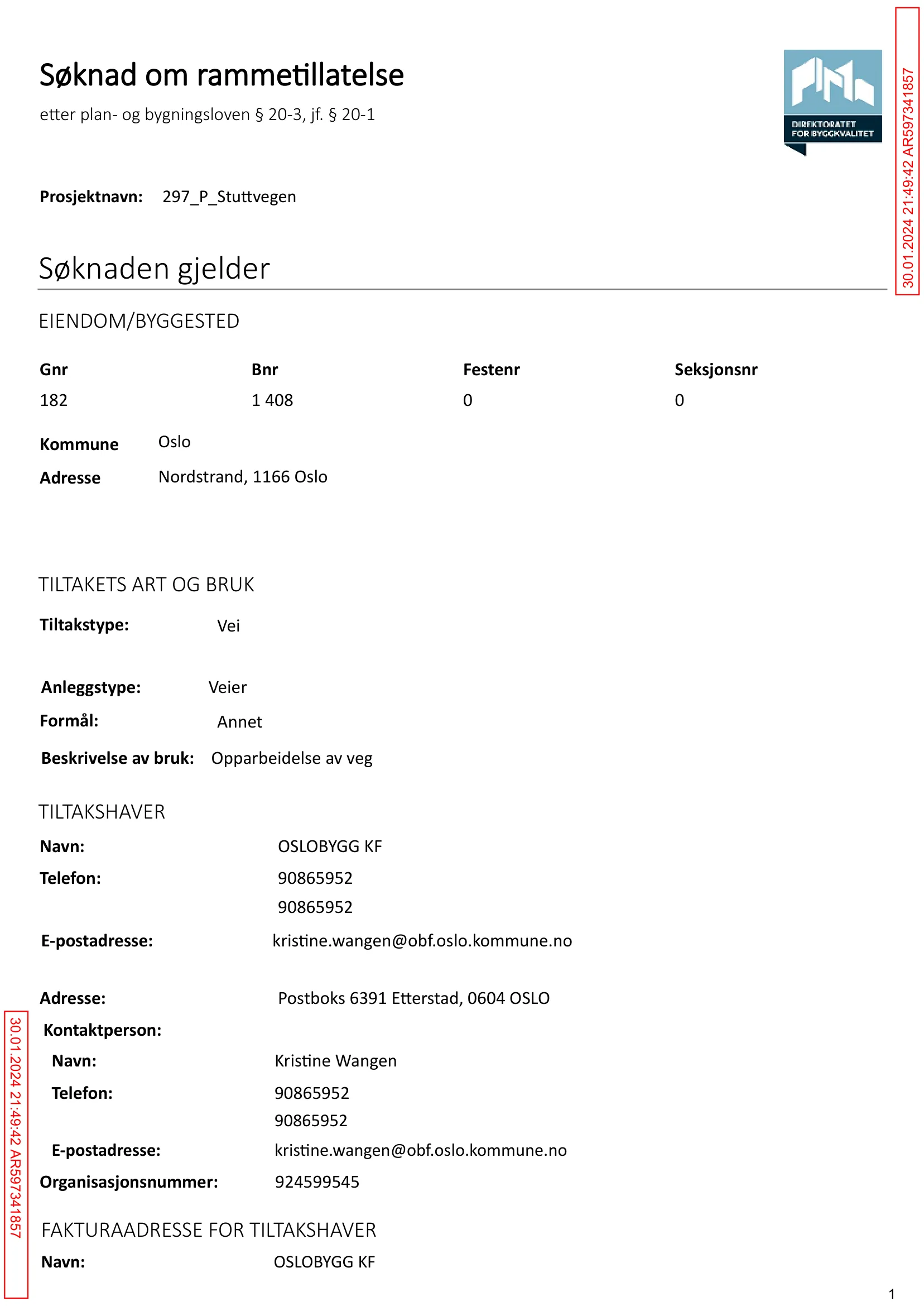 Søknad om rammetillatelse
