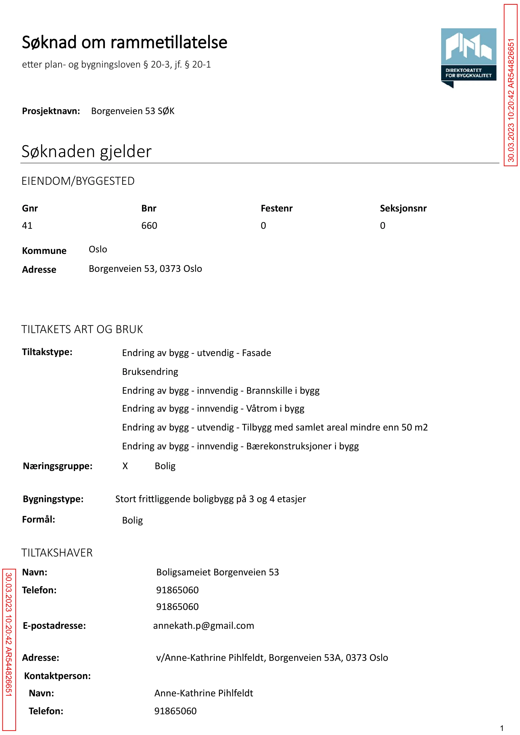 Søknad om rammetillatelse