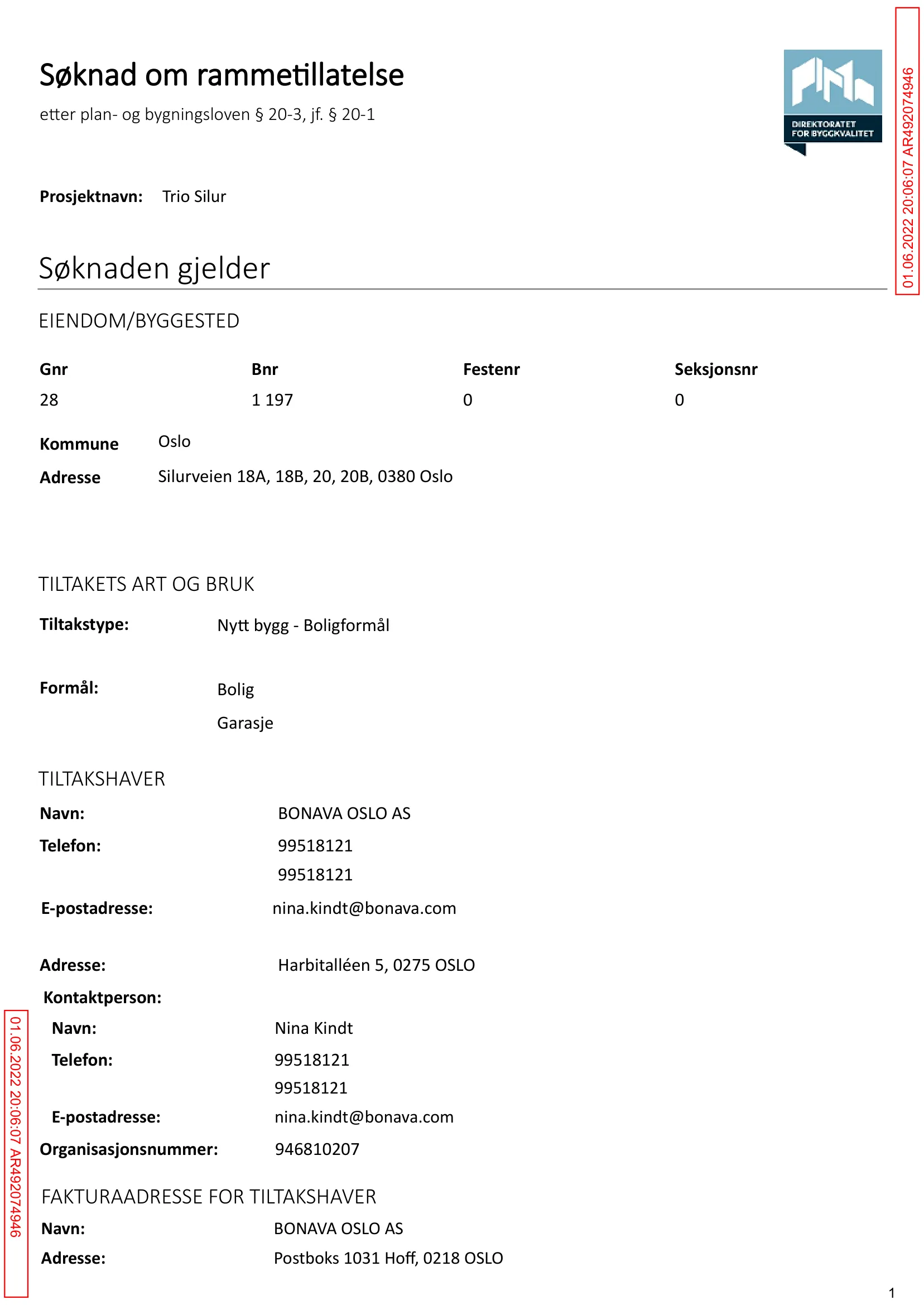 Søknad om rammetillatelse